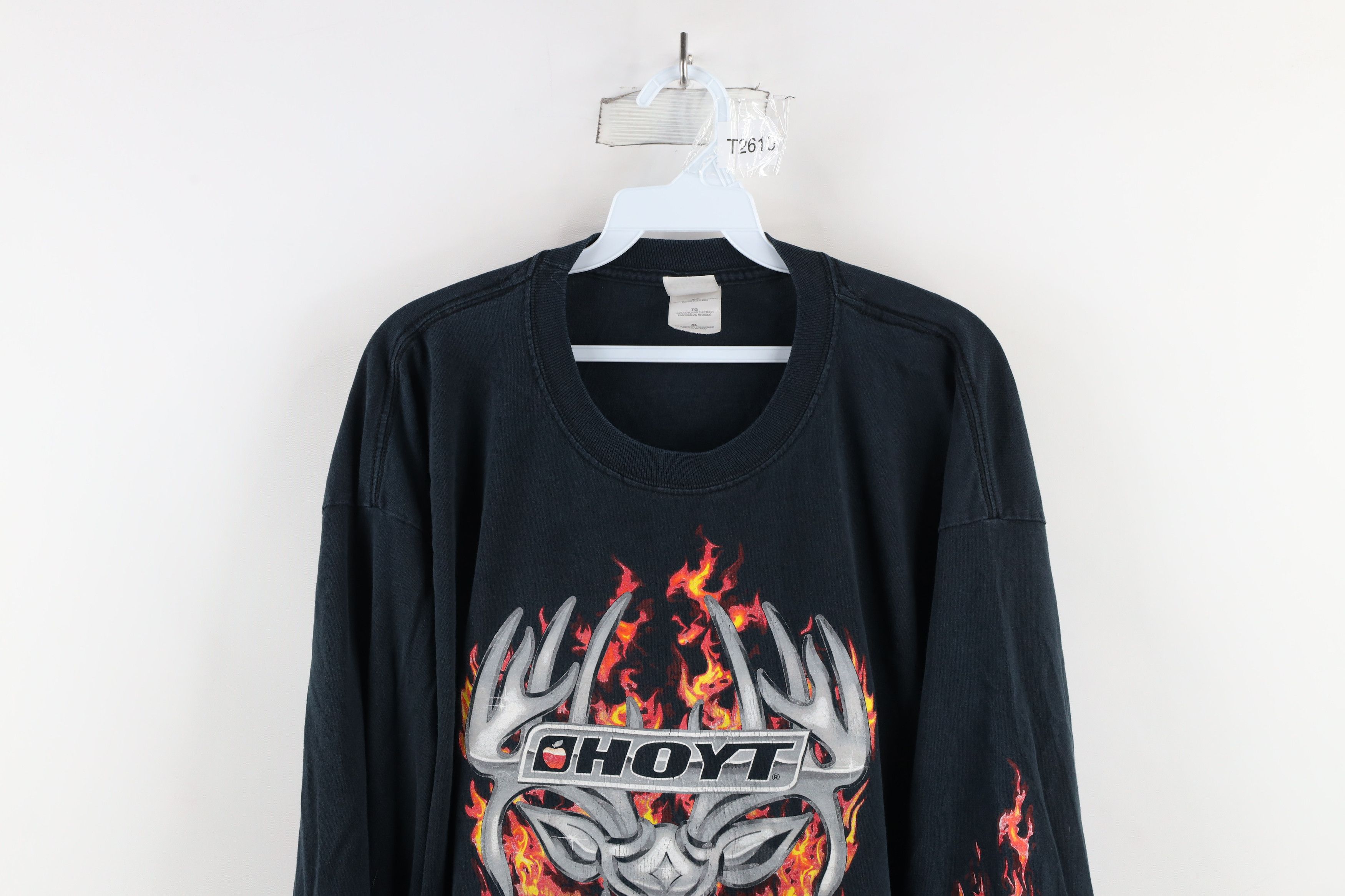 Vintage Vintage Team Hoyt Hunting Fire Flames Long Sleeve T-Shirt Size US XL / EU 56 / 4 - 2 Thumbnail