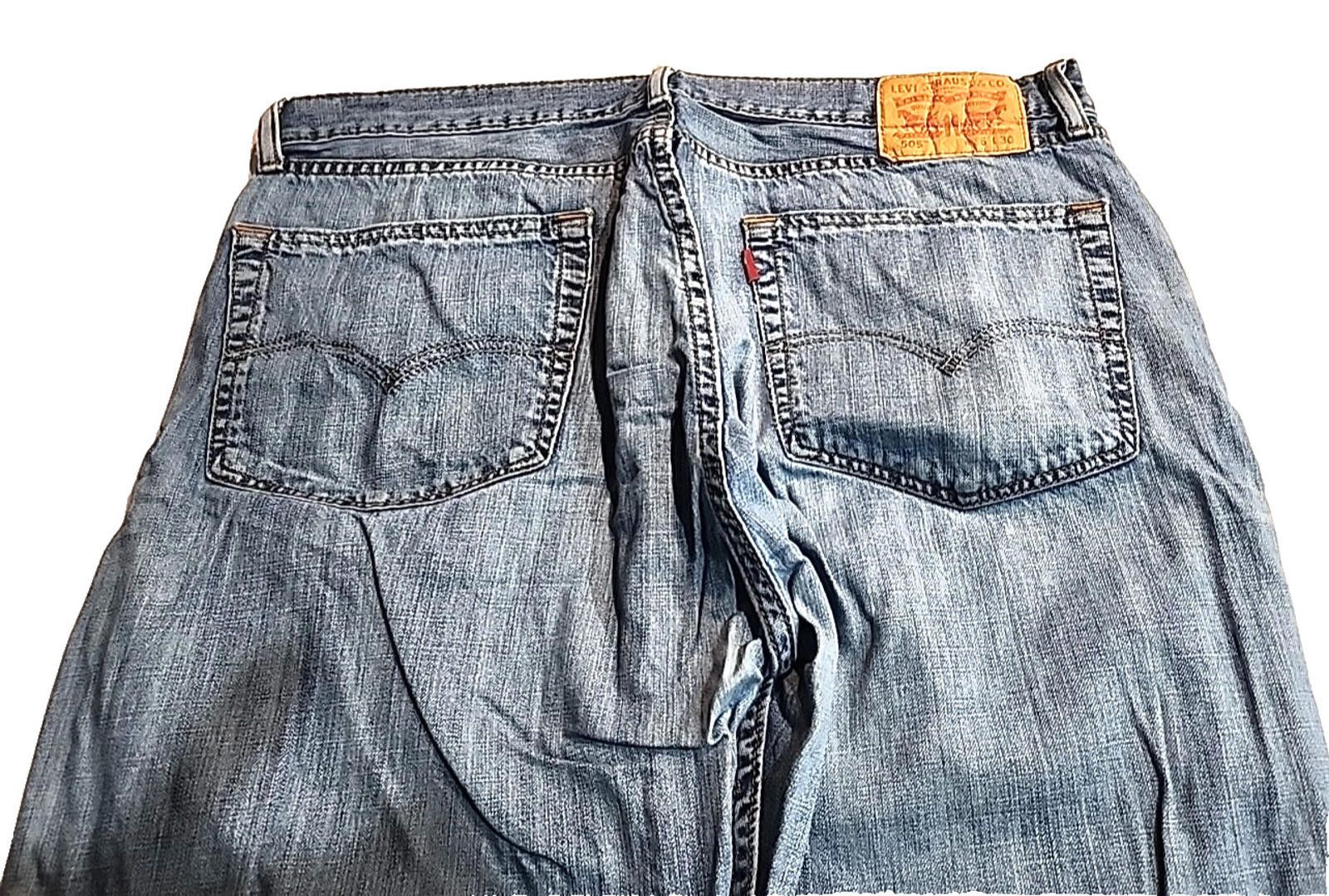 Levi's Levi's 505 Mens Jeans Actual 36x29 Blue Denim Size US 36 / EU 52 - 5 Thumbnail