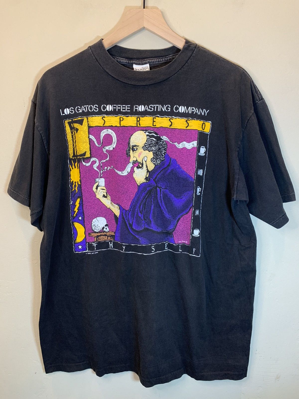 Vintage *RARE* Vintage 80’s Espresso Thy Self Coffee Los Gatos Shirt Size US XL / EU 56 / 4 - 1 Thumbnail