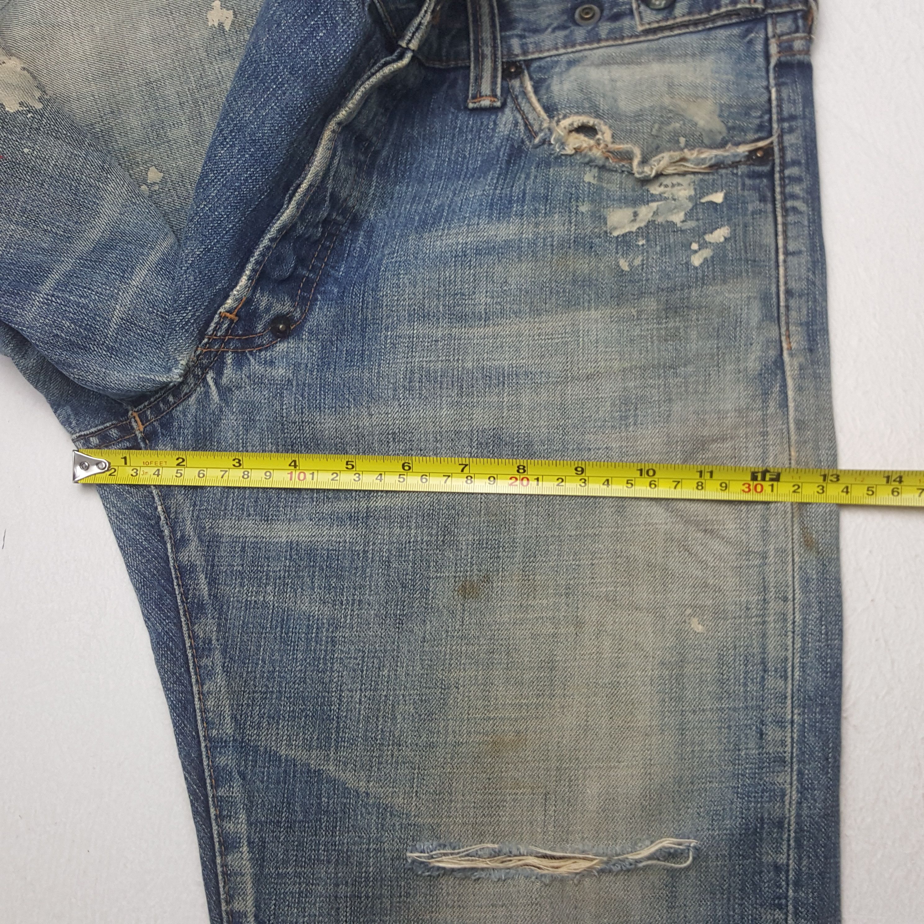Prps Vintage Prps Japanese Designer Distressed Denim Jeans RR9 Size US 35 - 11 Thumbnail