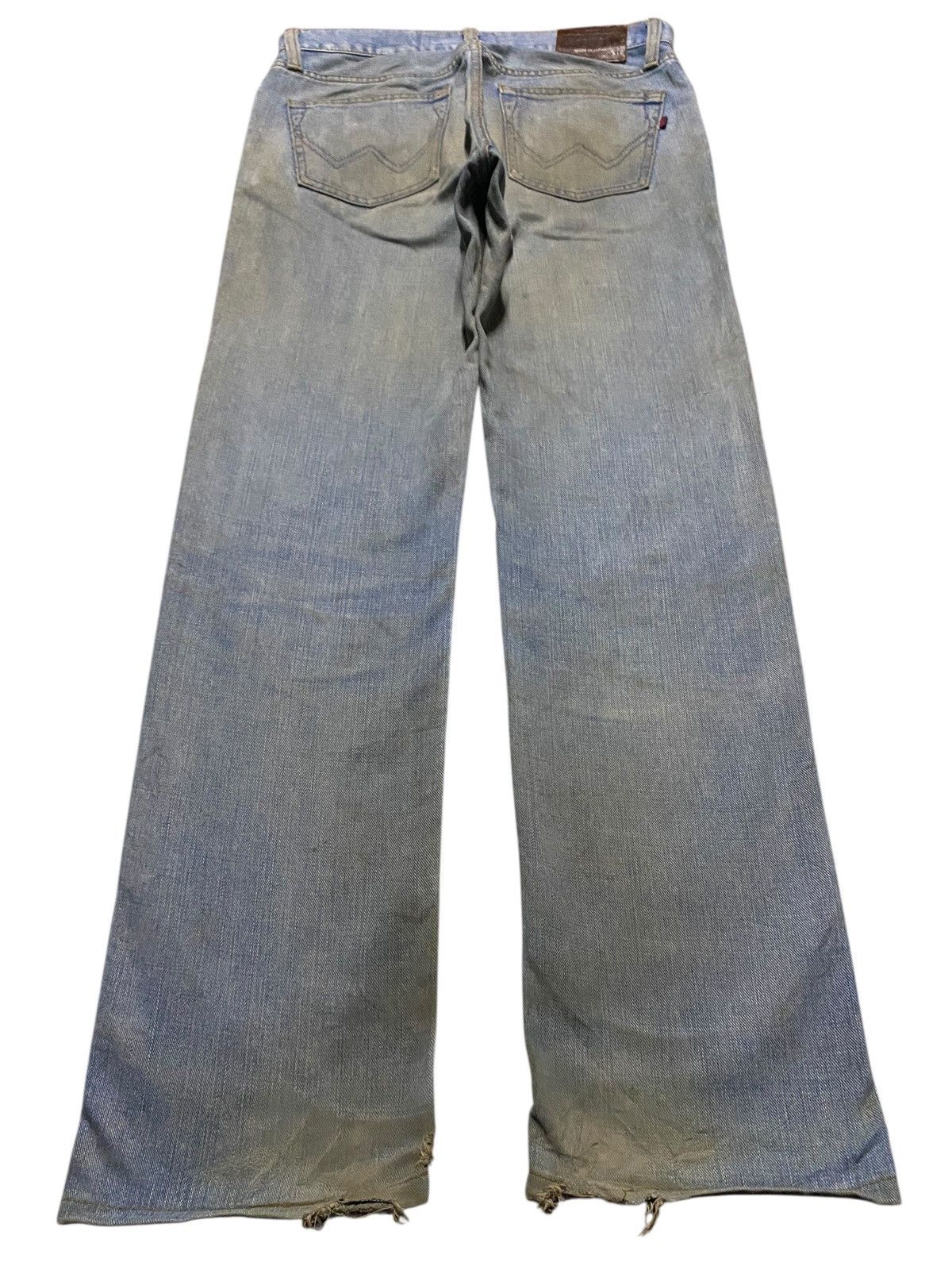 Edwin Japan Brand Edwin 403 Crazy Dirty Mud Wash Distressed Loose Size US 33 - 2 Thumbnail