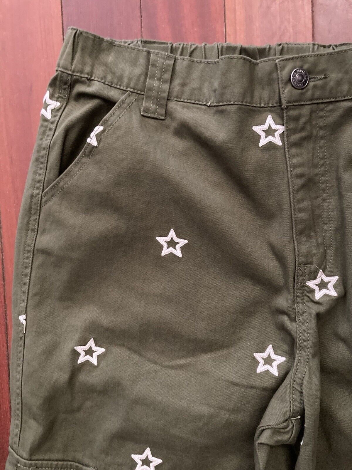 Designer × Forever 21 Forever 21 Y2K Star Womens Mid Rise Straight Cargo Pant XL Size 38" / US 16 / IT 52 - 3 Thumbnail