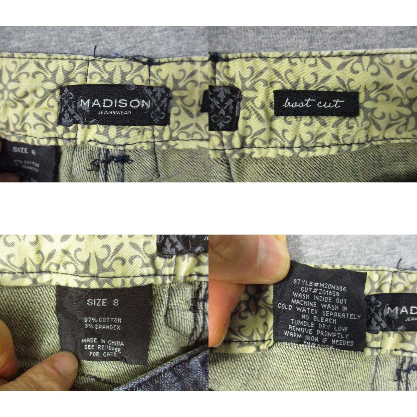 Madison Madison Jeanswear Modern Boot Denim 8 Women's Blue Cotton Blend Mid Rise Jeans Size 30" / US 8 / IT 44 - 9 Thumbnail