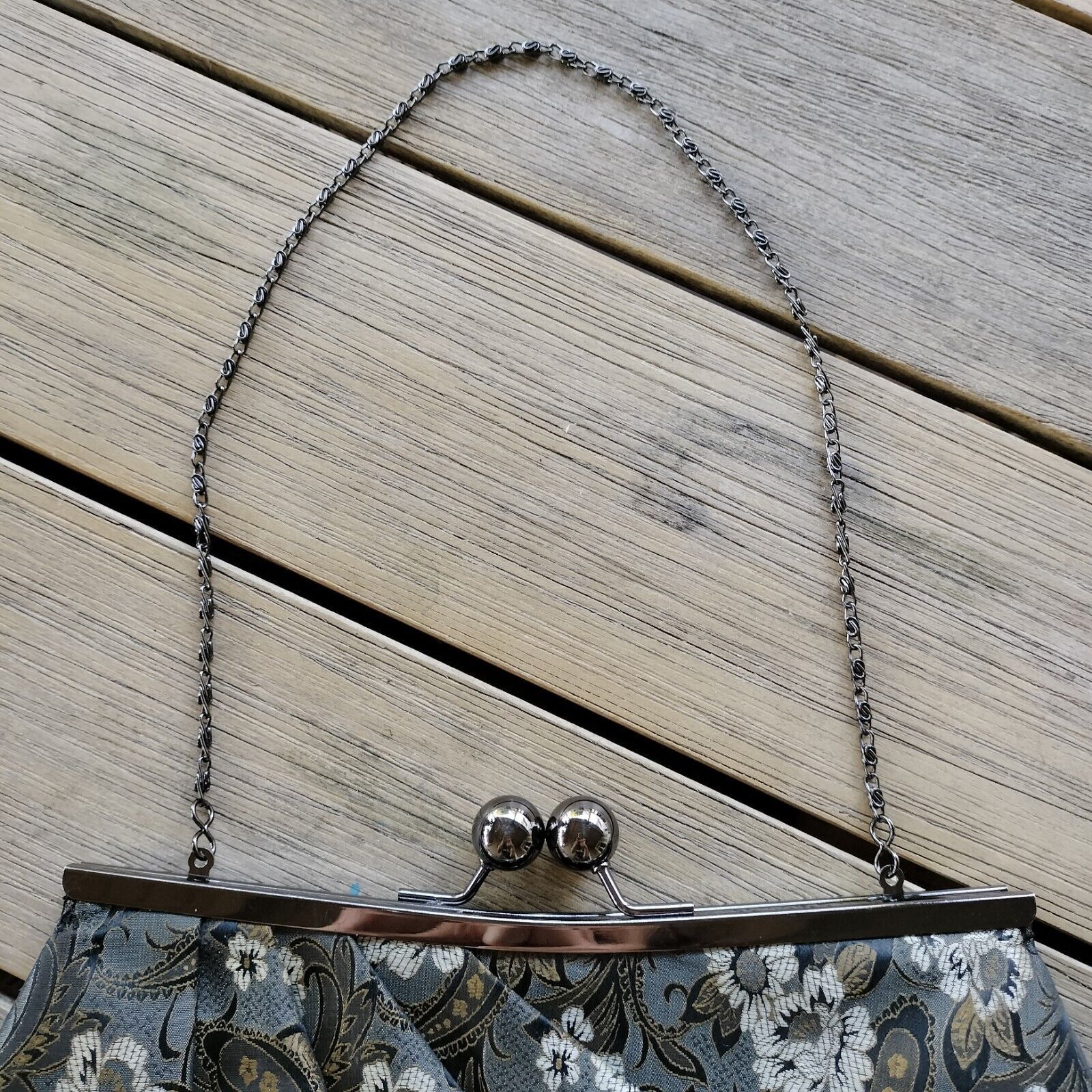 Designer Y2K 2000s Bag Shoulder Clutch Floral Baguette Mini Metallic Size ONE SIZE - 6 Thumbnail