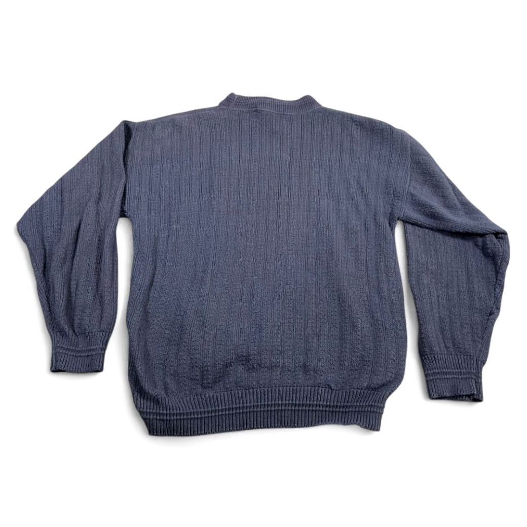 Vintage VINTAGE Scottish Isle Sweater Mens Pullover Adult MEDIUM Blue Embroidered Golf 90s Cotton Knit Crew Neck Size US M / EU 48-50 / 2 - 3 Thumbnail