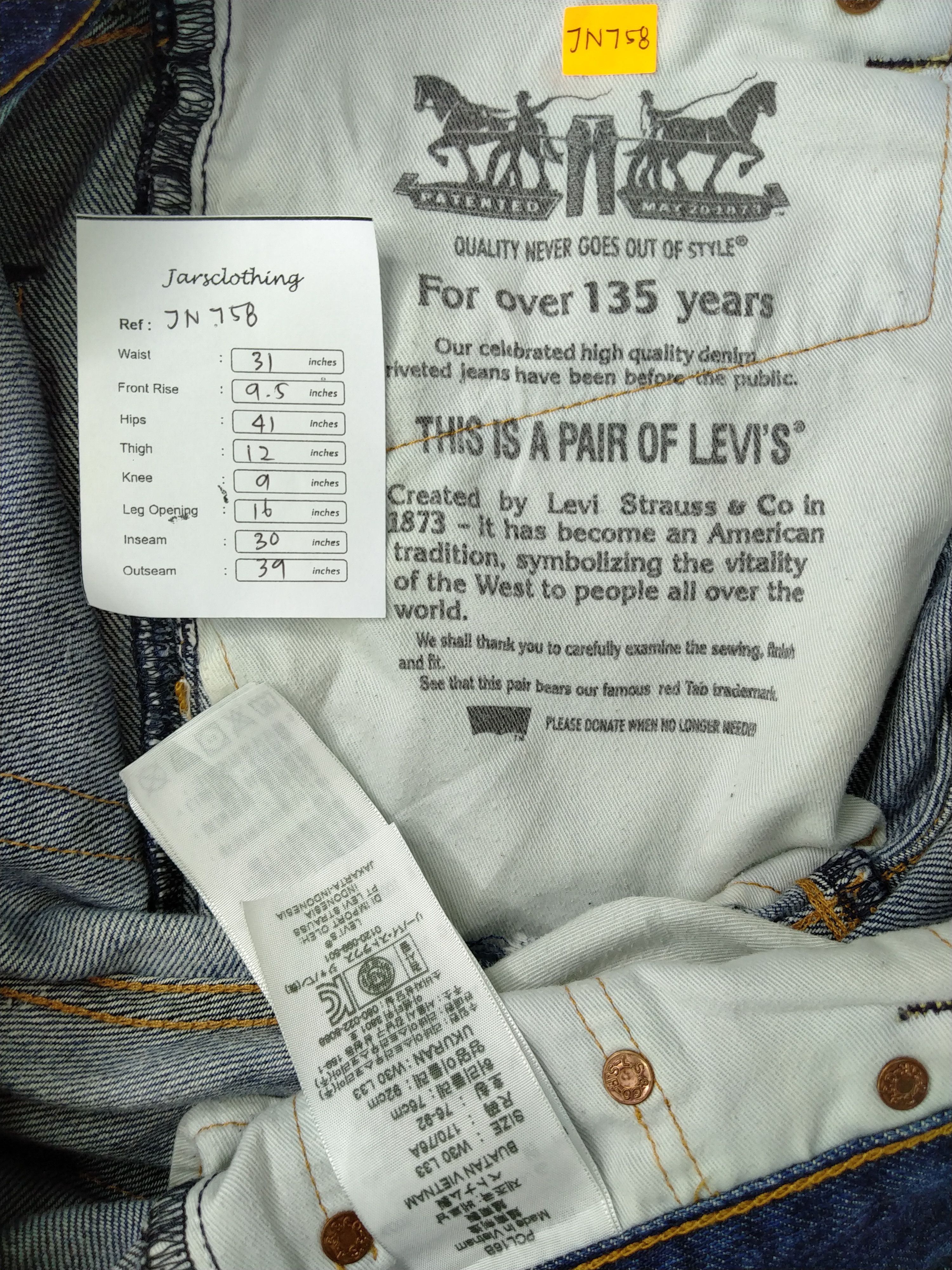 Levi's Distressed Levi's 502 Denim 31 x 30 -JN758 Size US 31 - 8 Thumbnail