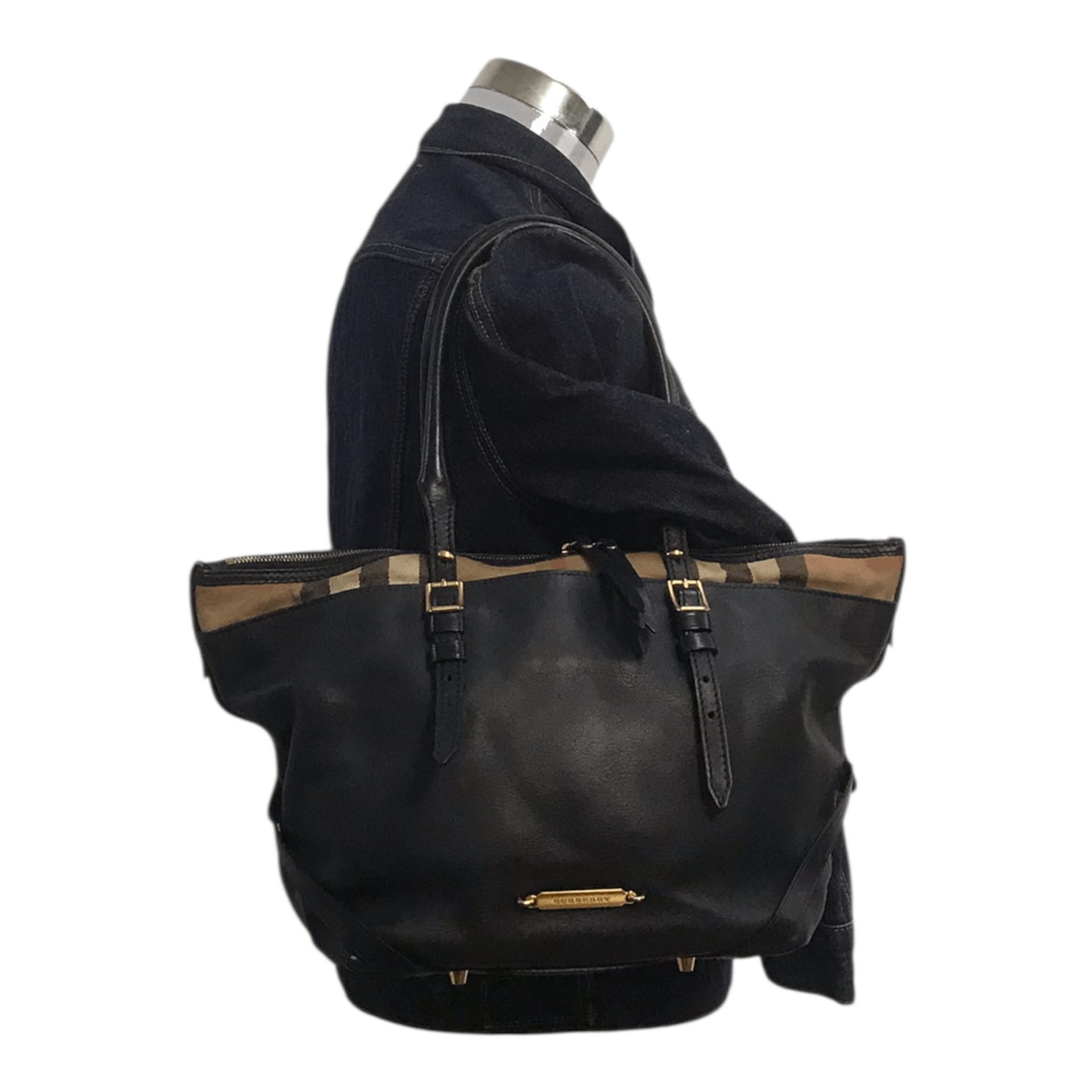 Burberry Burberry Leather Nova Check Handbag Size ONE SIZE - 1 Thumbnail