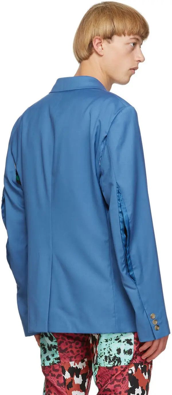 Comme des Garcons $2725 Comme des Garcoons Blue Slit Arm Blazer Size US L / EU 52-54 / 3 - 4 Thumbnail