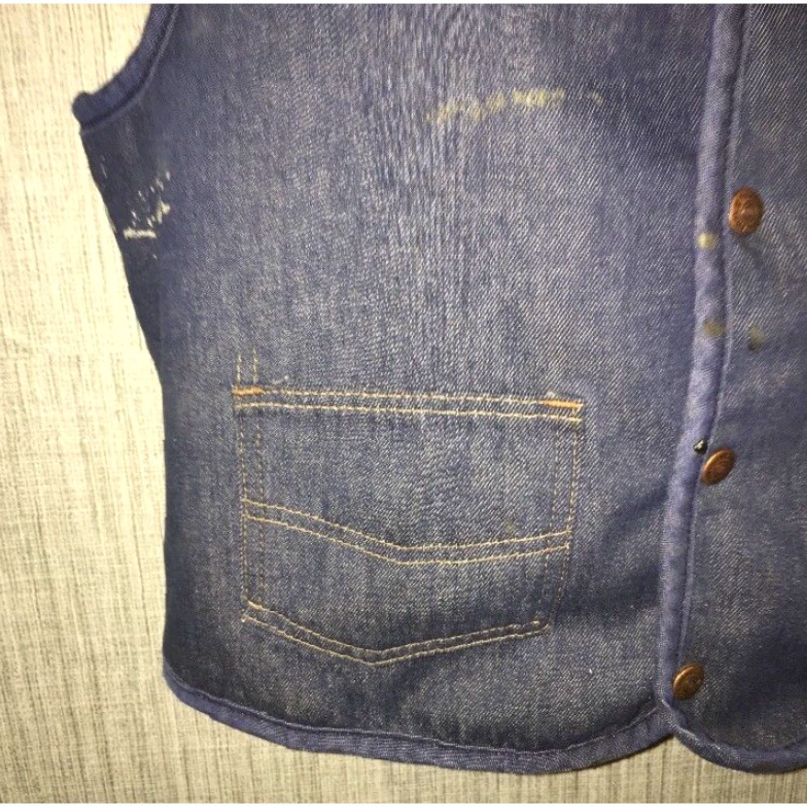 Sears VINTAGE Sears Roebucks Mens Sherpa Lined Button Front Vest Blue Large Size US L / EU 52-54 / 3 - 3 Thumbnail
