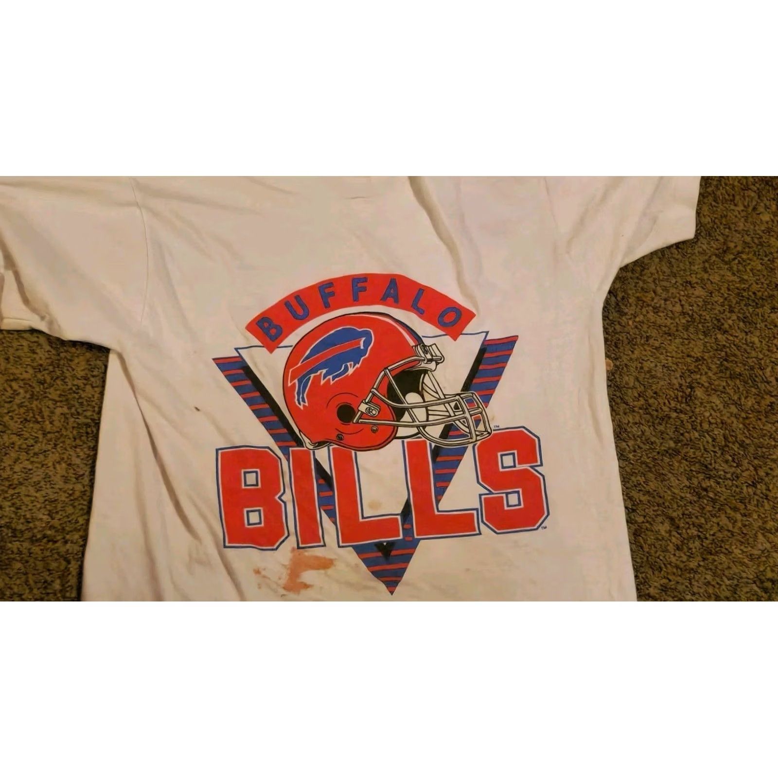 Hanes VINTAGE Buffalo Bills T-Shirt XL White Men Short Sleeve Crew Neck 1990s 90s Hanes AFC Champions Super Bowl Small Small? Size US XL / EU 56 / 4 - 2 Thumbnail