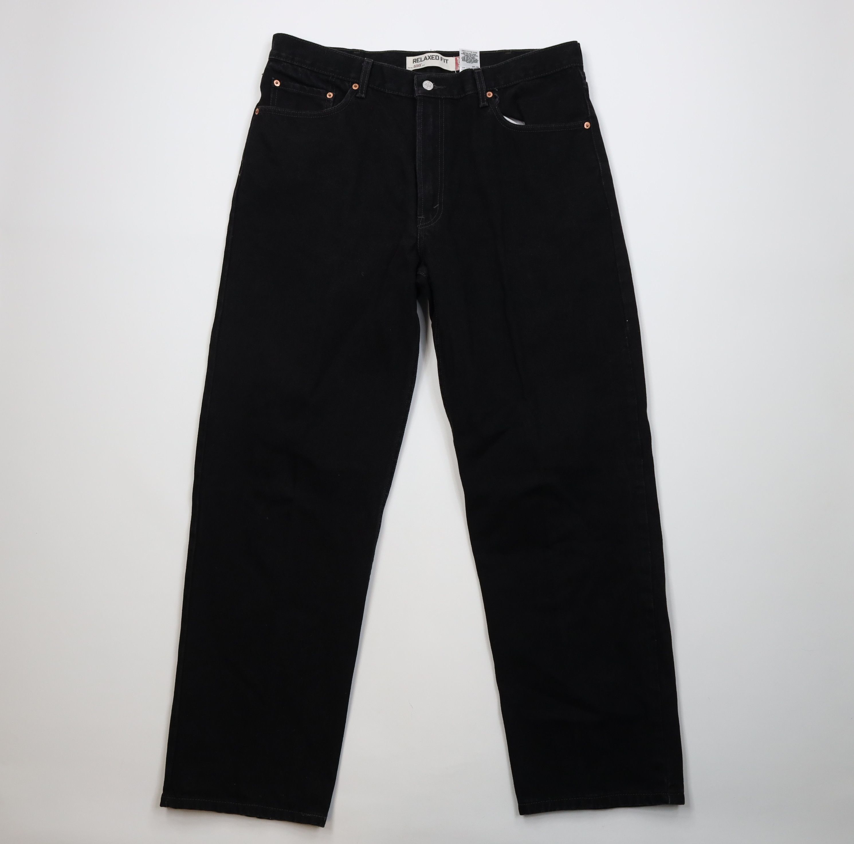 Levi's Vintage Y2K Levis 550 Relaxed Fit Wide Leg Denim Jeans Black Size US 38 / EU 54 - 1 Thumbnail