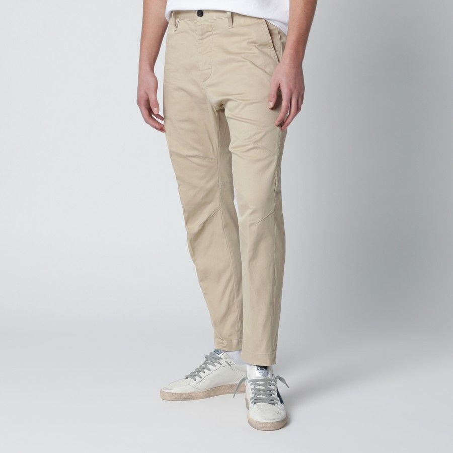 Dsquared2 o1d2blof0226 Cotton Blend Trousers in Beige Size US 36 / EU 52 - 3 Thumbnail