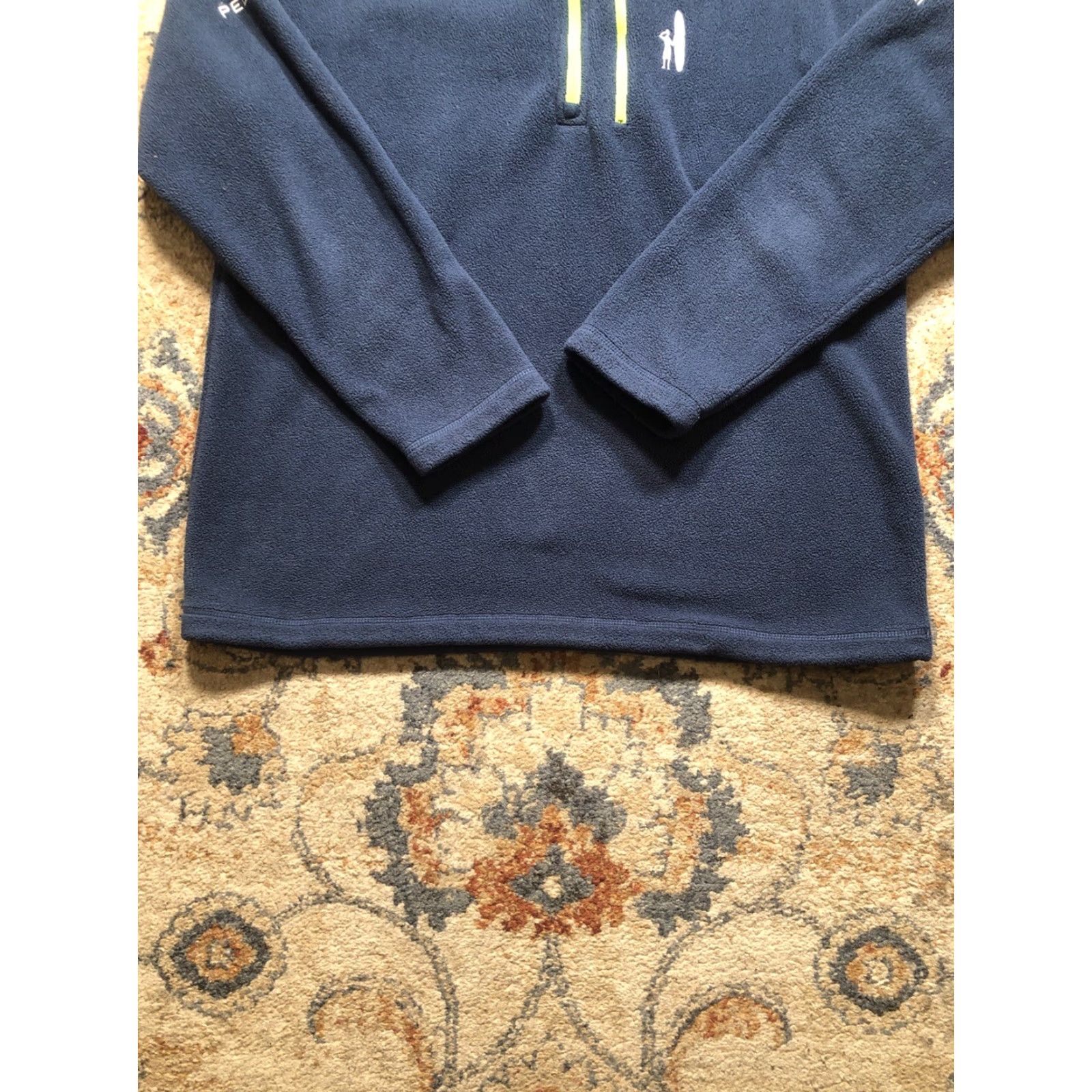 johnnie-O Johnnie-O Sweater Shirt 1/4 Zip Mock Neck Long Sleeve Blue Fleece Embroidered Logo Mens Large Pullover Size US L / EU 52-54 / 3 - 5 Thumbnail