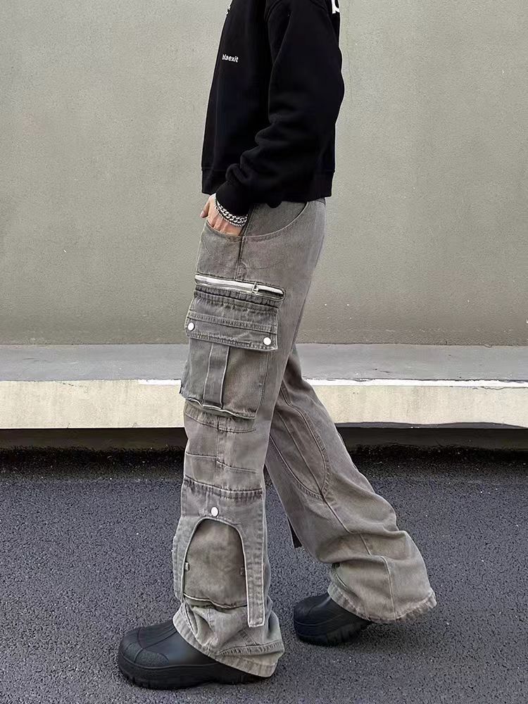 Japanese Brand × Jean Vintage Heavyweight Gunmetal Workwear Jeans Size US 30 / EU 46 - 3 Thumbnail