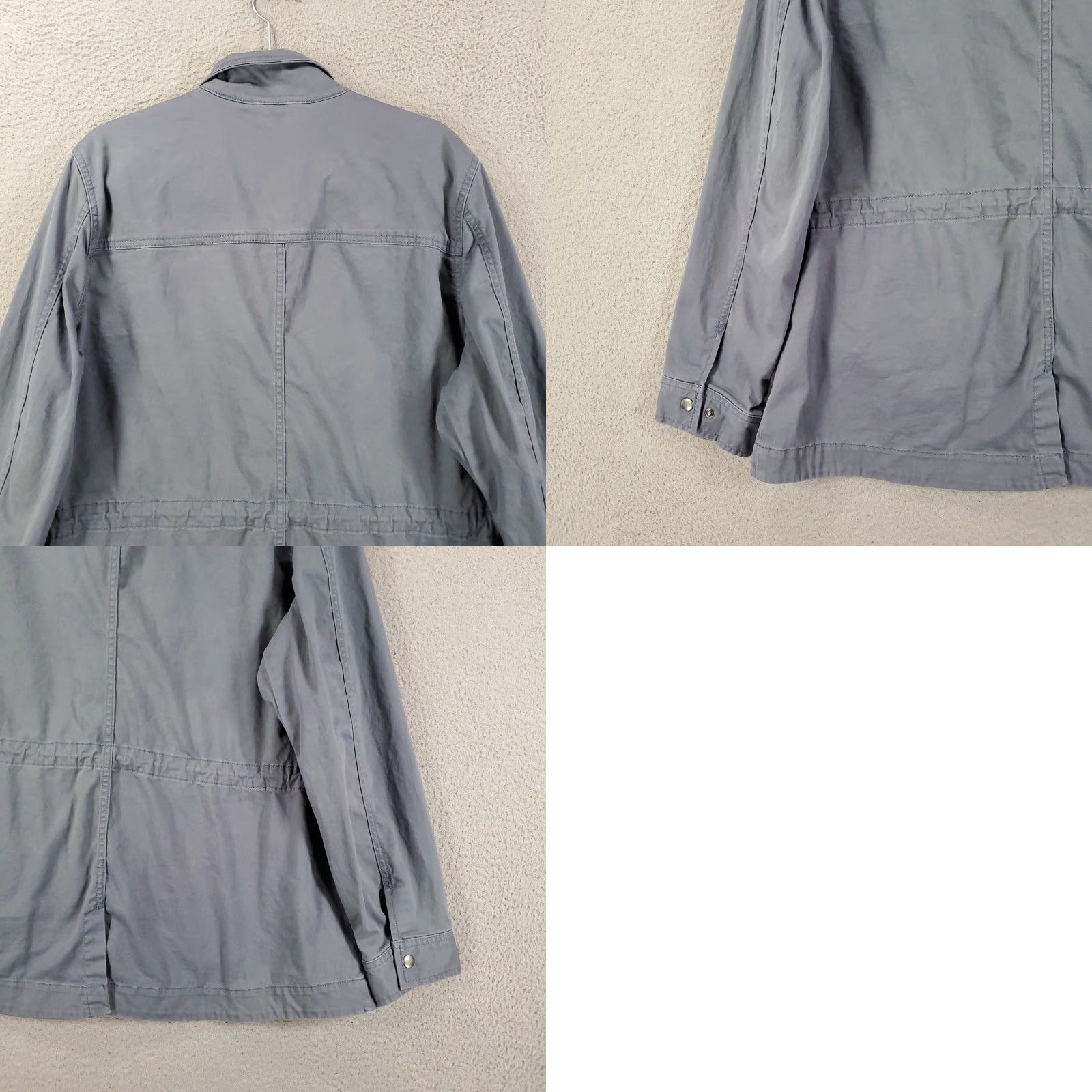 Vintage L.L. Bean Jacket Women XL Beanflex Utility Gray Blue Full Zip Snap Up Stretch Jacket Size XL / US 12-14 / IT 48-50 - 10 Thumbnail
