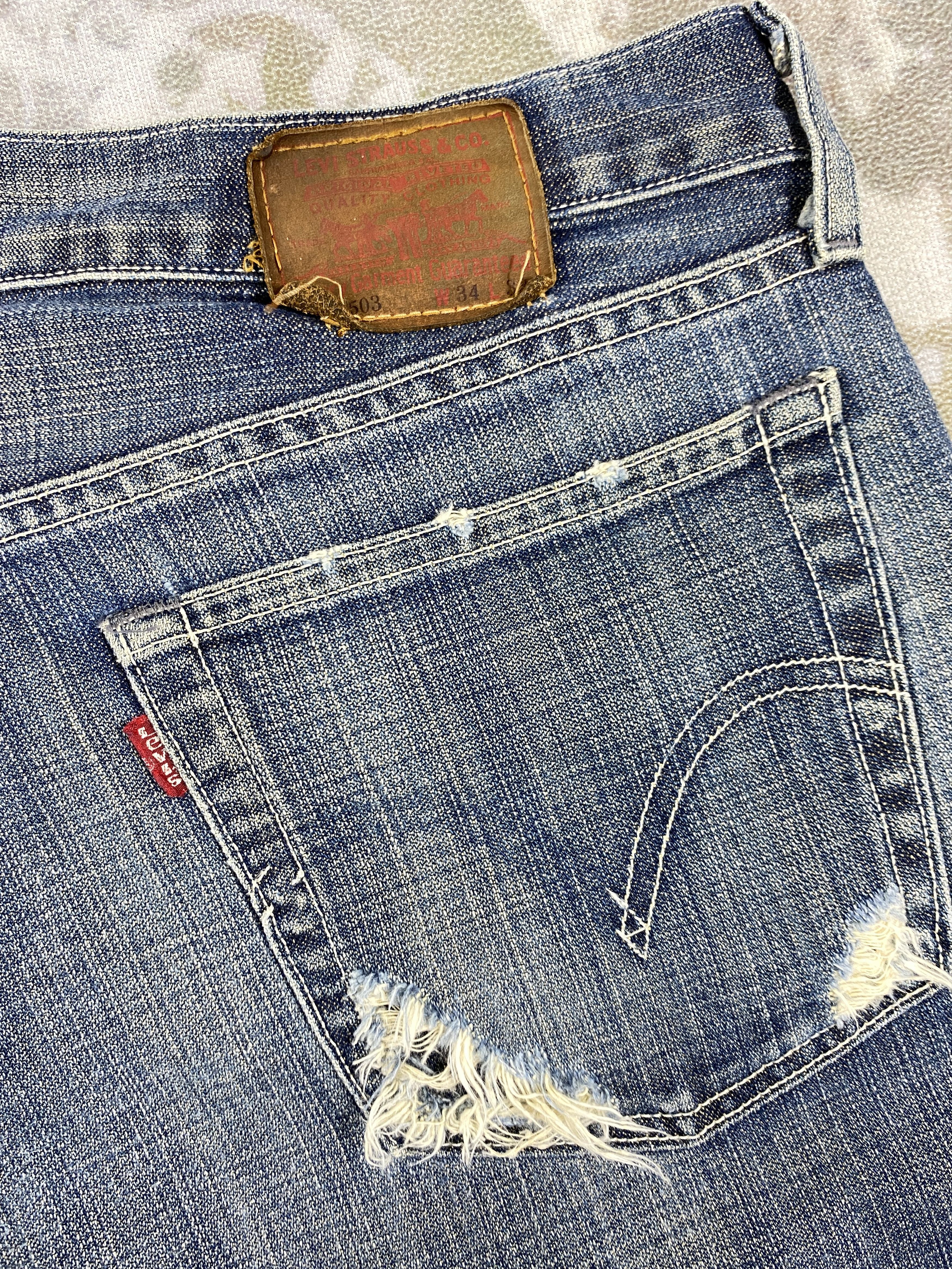 Levi's Faded Blue Vintage Levi's 503 Jeans 33x27 Denim -SJ167 Size US 33 - 11 Thumbnail
