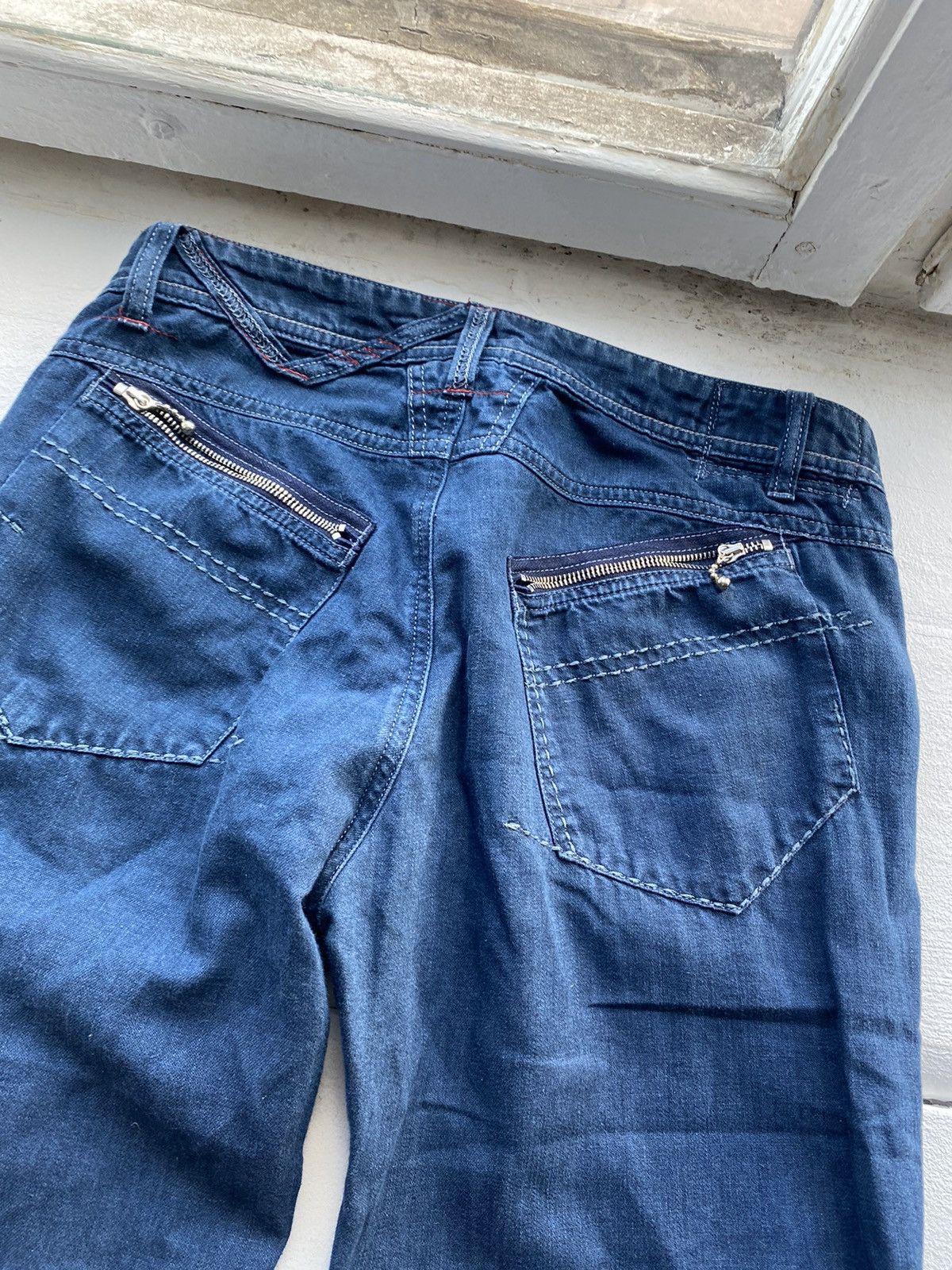 Marithe + Francois Girbaud 90s Marithe Francois Girbaud Flare Bottom Womens Jeans Size 28" / US 6 / IT 42 - 9 Thumbnail