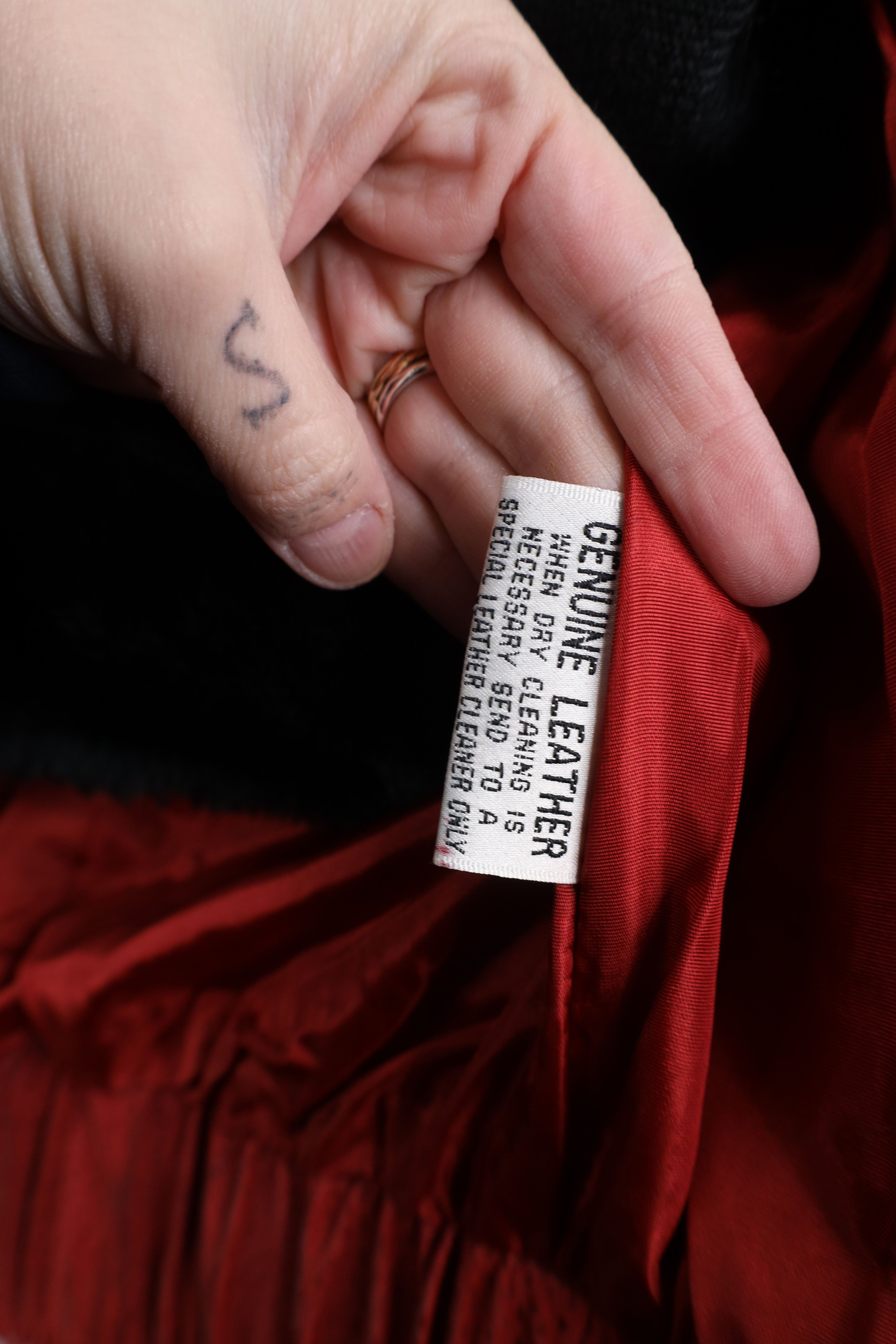 Vintage Vintage 90s Streetwear Leather Bomber Jacket Red USA Size M / US 6-8 / IT 42-44 - 13 Thumbnail