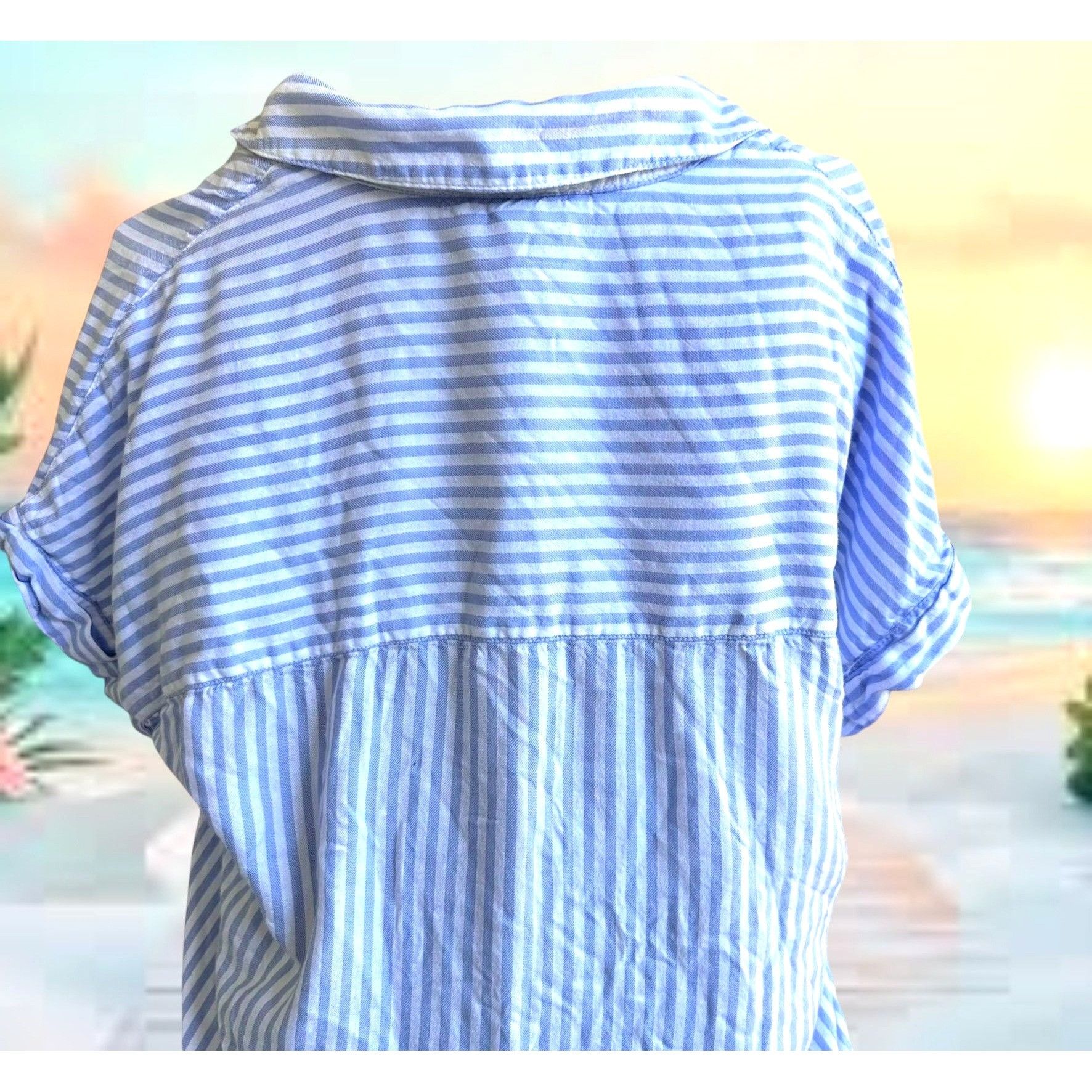 Other Beach Lunch Lounge Kenzie Shirt Small Blue White Striped Size S / US 4 / IT 40 - 10 Thumbnail