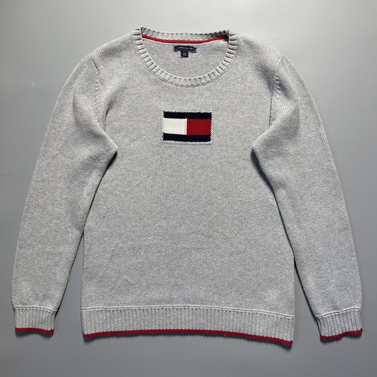 Tommy Hilfiger × Vintage TOMMY HILFIGER WOMEN’S CREW NECK PULLOVER SWEATER Size L / US 10 / IT 46 - 1 Thumbnail