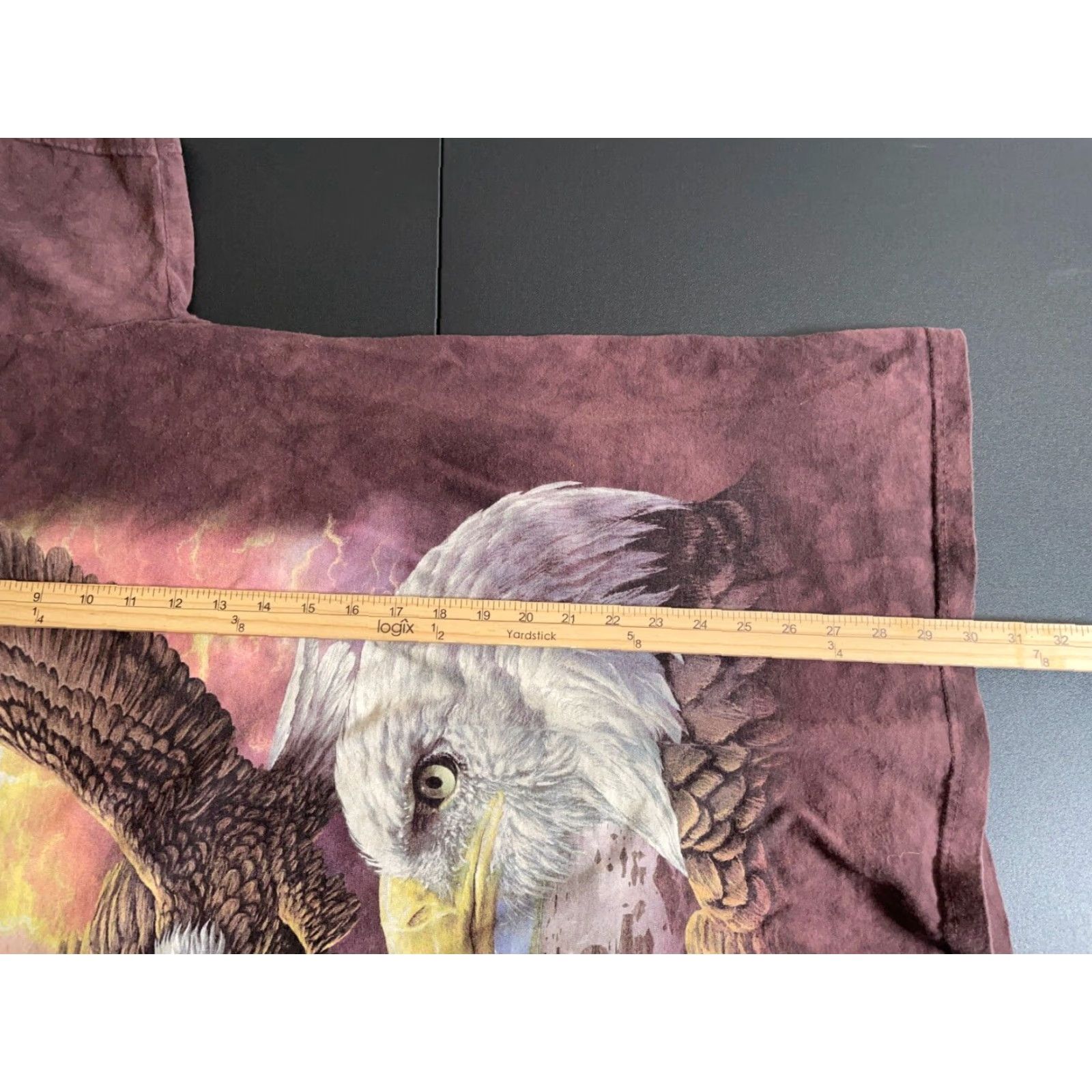 The Mountain The Mountain T-Shirt Adult XL Brown Bald Eagle Tie Dye Nature Collage Graphic Print Mens Size US XL / EU 56 / 4 - 5 Thumbnail