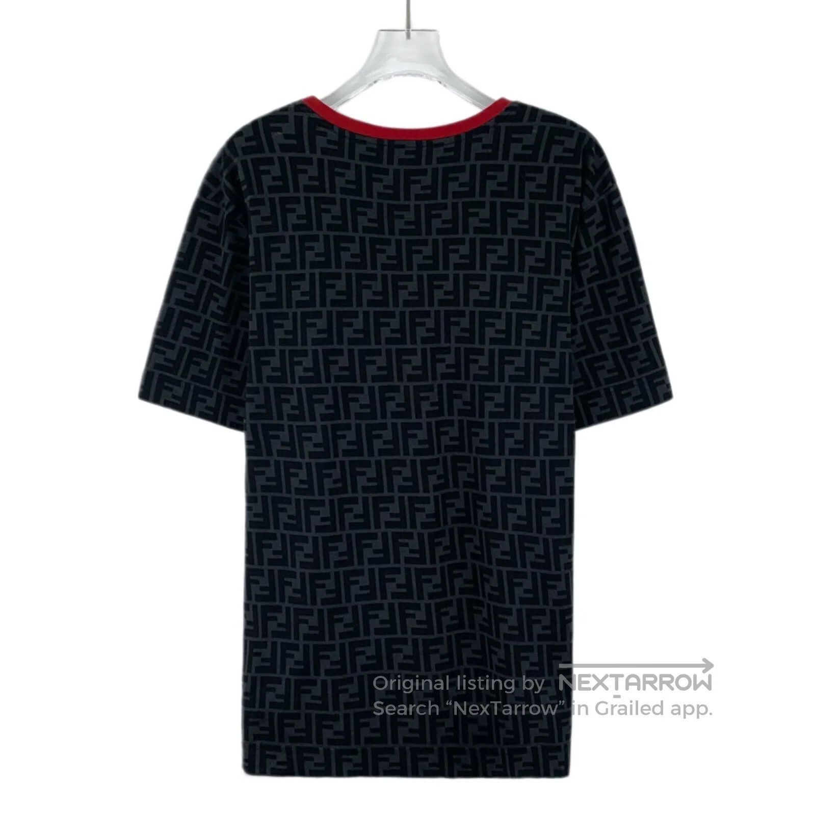 Fendi FENDI Black Classic Double F Printed Cotton Round Neck Sho Size US S / EU 44-46 / 1 - 2 Thumbnail
