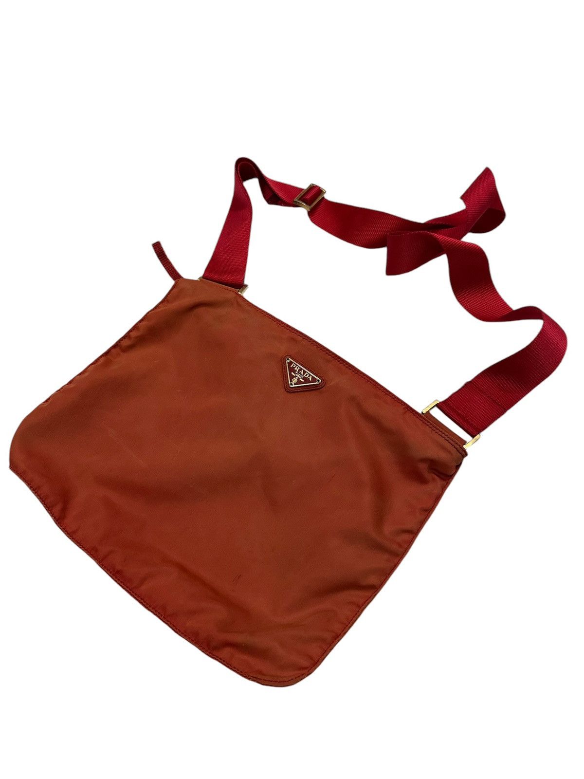VTG Prada Nylon Crossbody Bag in Orange, Men's