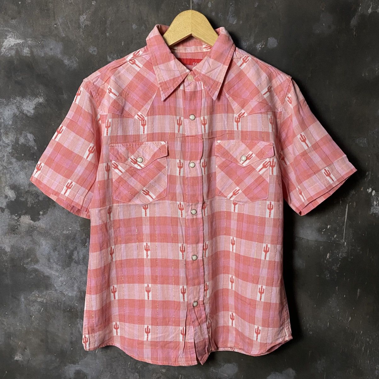 Cowboy Equipment × Edwin × Vintage Vintage edwin cactus western style shirt with stone button Size US M / EU 48-50 / 2 - 1 Thumbnail