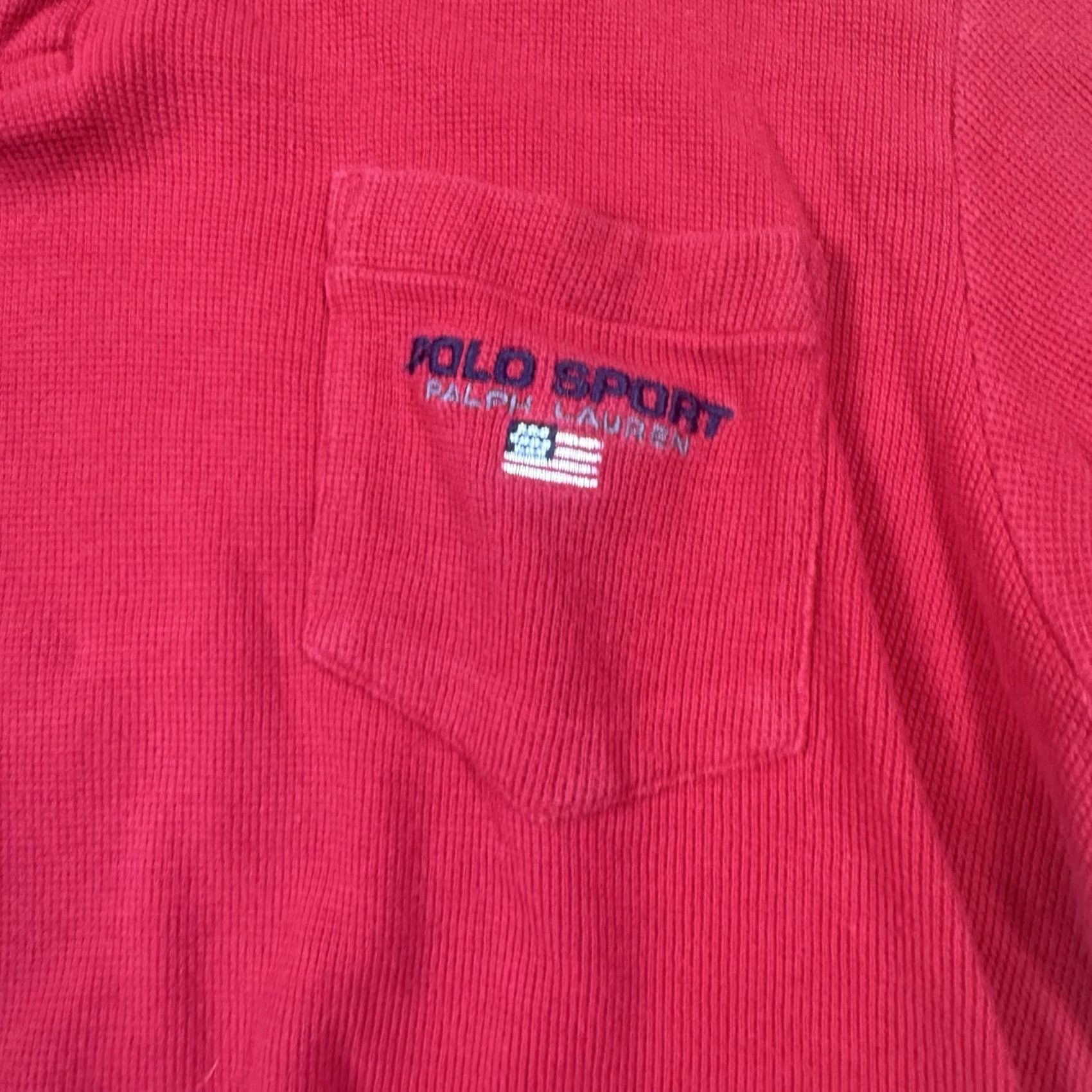 Ralph Lauren VINTAGE Ralph Lauren Polo Shirt Mens Medium Red Short Sleeve Sport Pocket Shirt Size US M / EU 48-50 / 2 - 4 Thumbnail