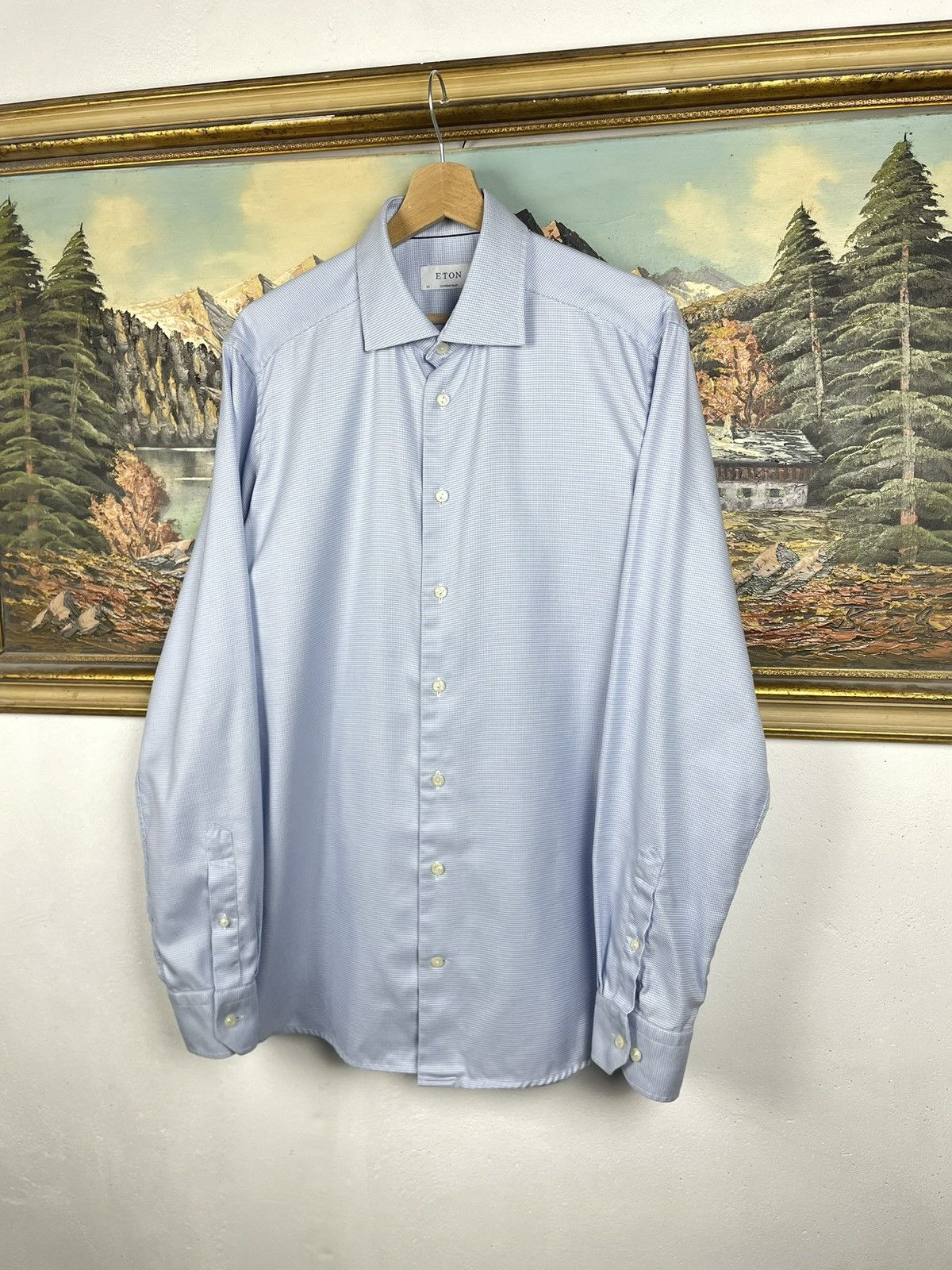 Eton Eton Blue Button Ups Shirt Old Money Luxury Designer Premium Size US XL / EU 56 / 4 - 2 Thumbnail