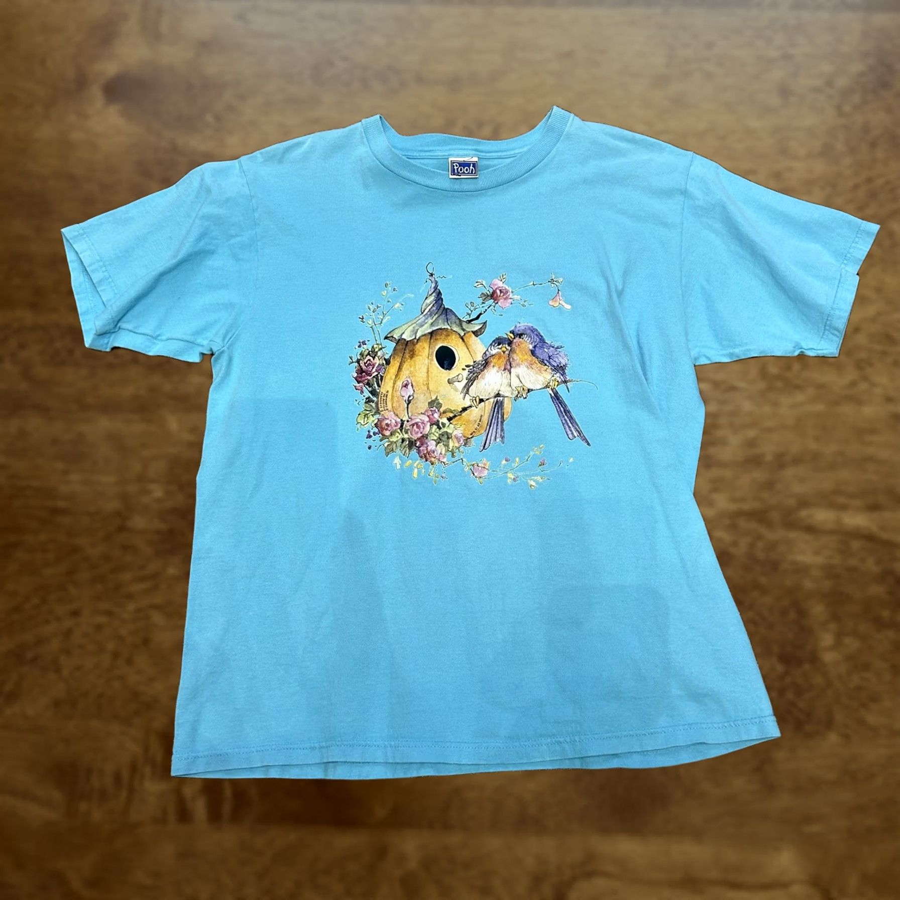 Disney Disney Pooh Shirt Womens XL Blue Birdhouse Bluebird Nature Graphic Tee Size XL / US 12-14 / IT 48-50 - 1 Thumbnail