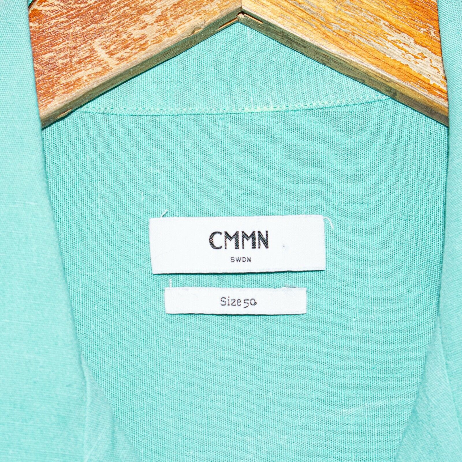 CMMN SWDN CMMN SWDN Men's Short Sleeve Button up Camp Shirt Turquoise Size US L / EU 52-54 / 3 - 3 Thumbnail