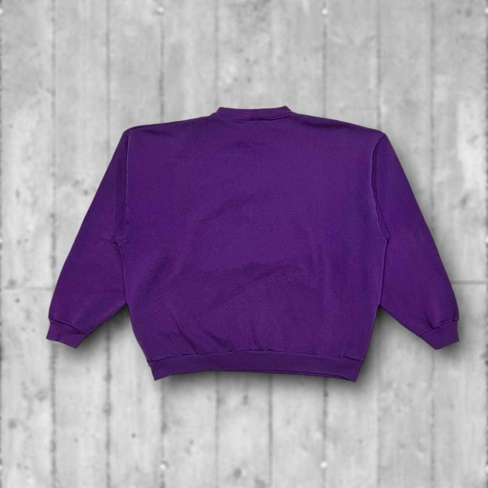 Other Vintage Floral Garden 80’s Purple Flower Crewneck Sweatshirt Size L / US 10 / IT 46 - 3 Thumbnail
