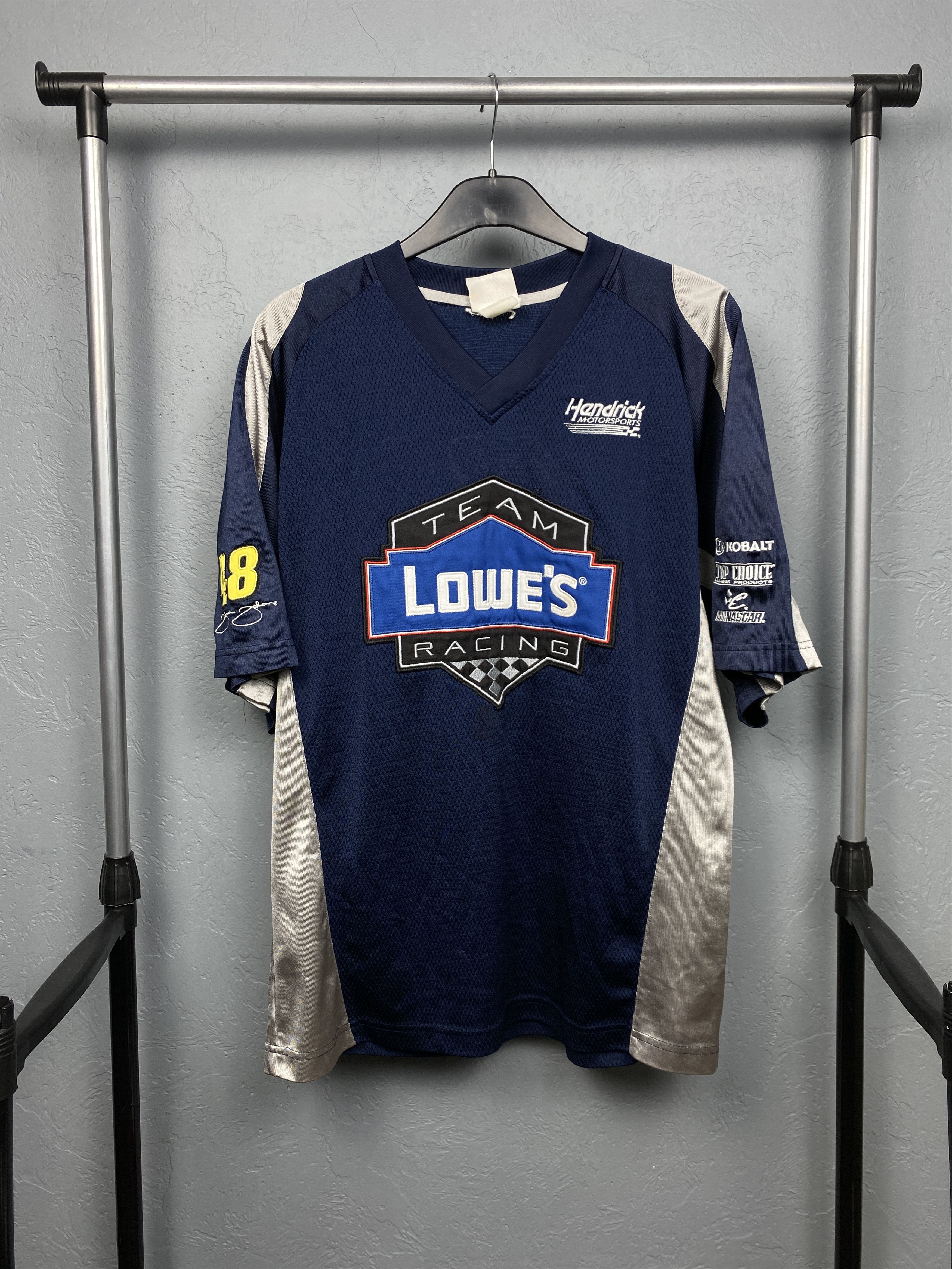 NASCAR × Vintage NASCAR Team Lowe's Racing Jimmie Johnson T-Shirt Jersey Size US XL / EU 56 / 4 - 1 Thumbnail