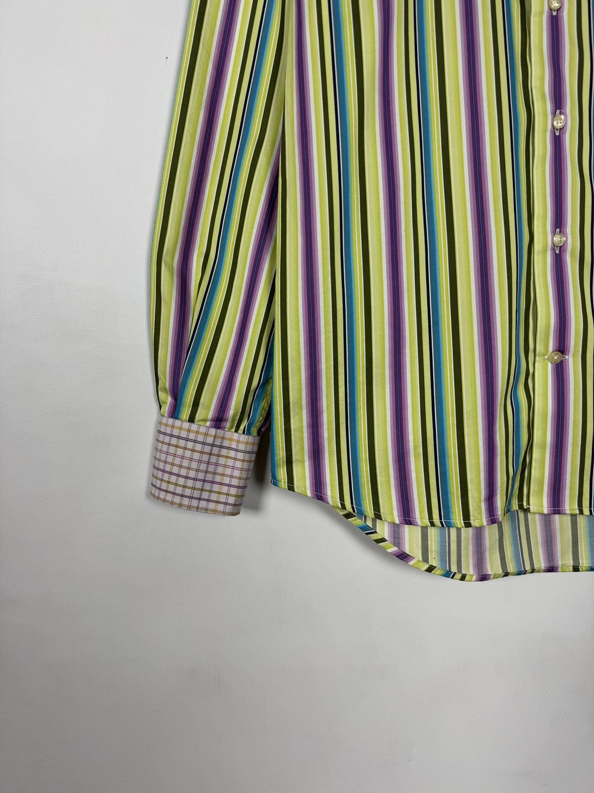 Etro ETRO Milano Long Sleeve Striped Shirt Made in Italy Size 38 Size US L / EU 52-54 / 3 - 4 Thumbnail