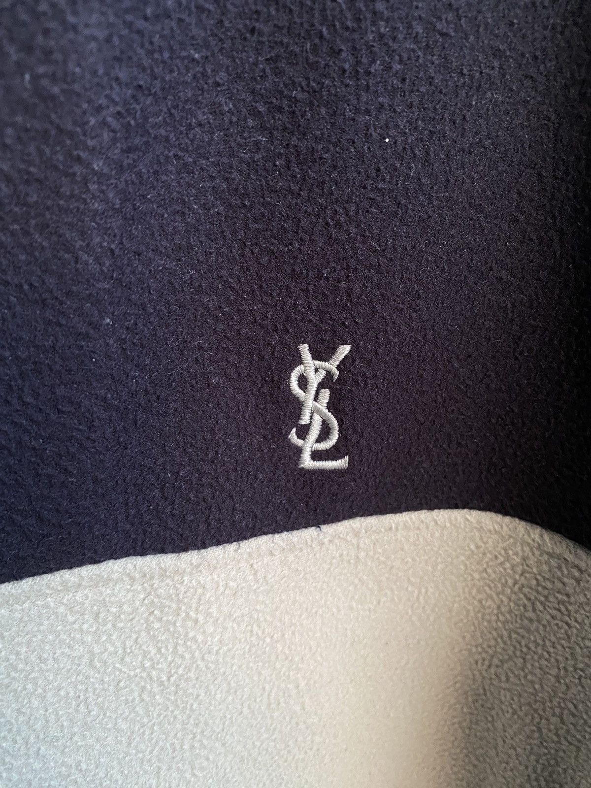 Yves Saint Laurent Fleece YSL Sweatshirt 1/4 Quarter Zip Beige Vintage Sweater Size US L / EU 52-54 / 3 - 6 Thumbnail