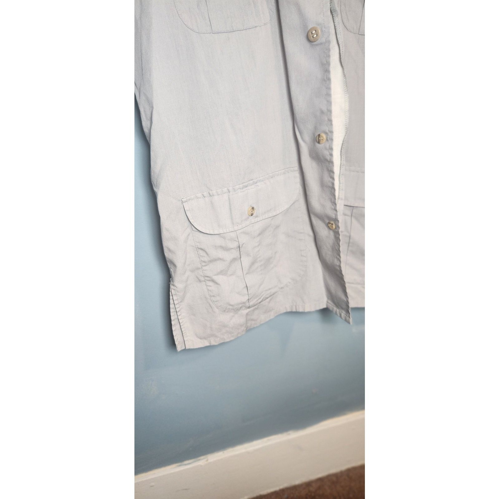 Blair Blair Vintage Mens Safari Style Sport Shirt Gray size Large Size US L / EU 52-54 / 3 - 2 Thumbnail