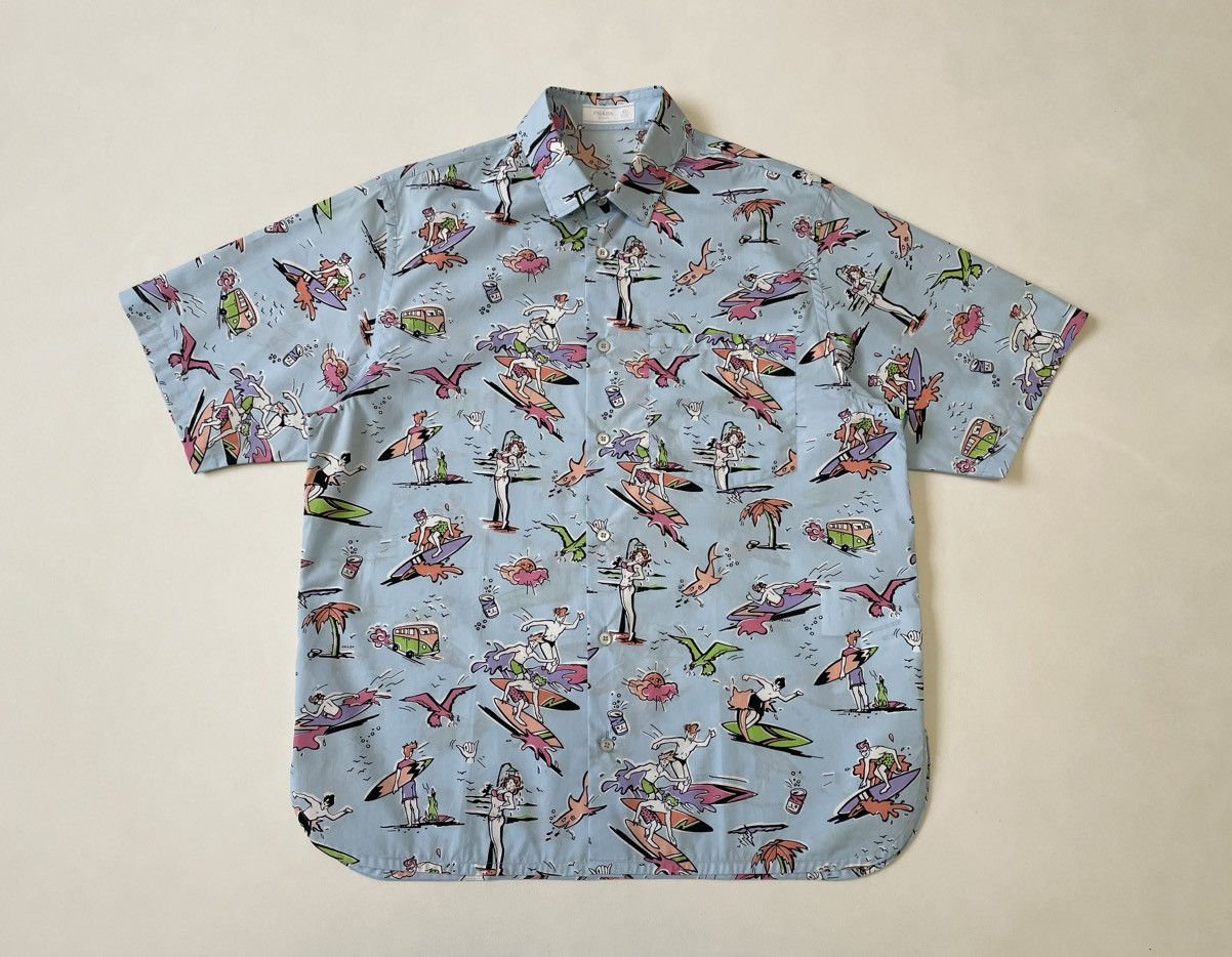 Prada S/S 12 ‘Surf’ Print Short Sleeve Shirt Size US L / EU 52-54 / 3 - 2 Thumbnail
