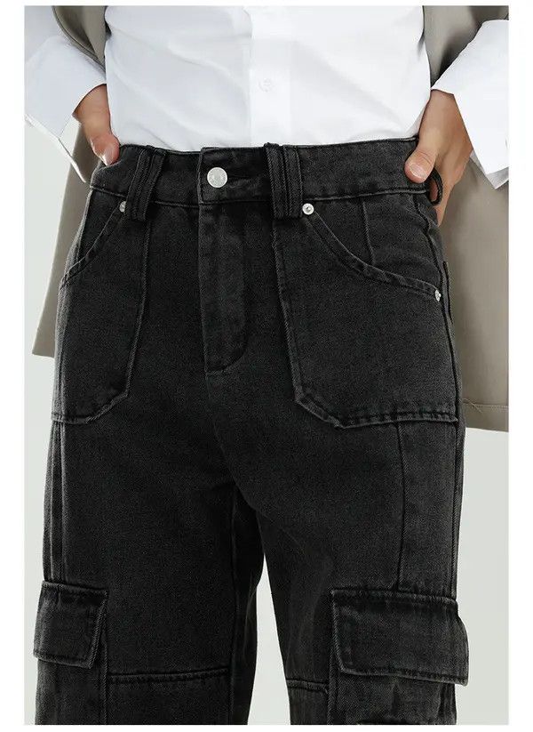 VIBE Vintage washed loose wide-leg work jeans Size US 32 / EU 48 - 5 Thumbnail