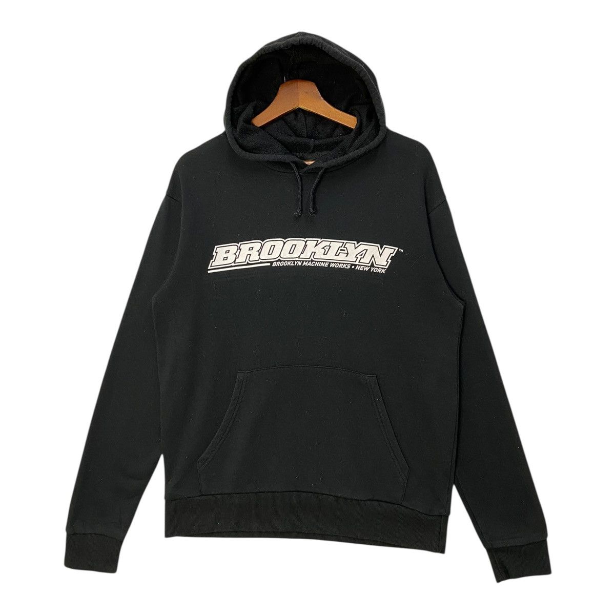 Brooklyn Industries Brooklyn Machine Works New York Hoodie Light Cotton Spellout Size US L / EU 52-54 / 3 - 1 Thumbnail
