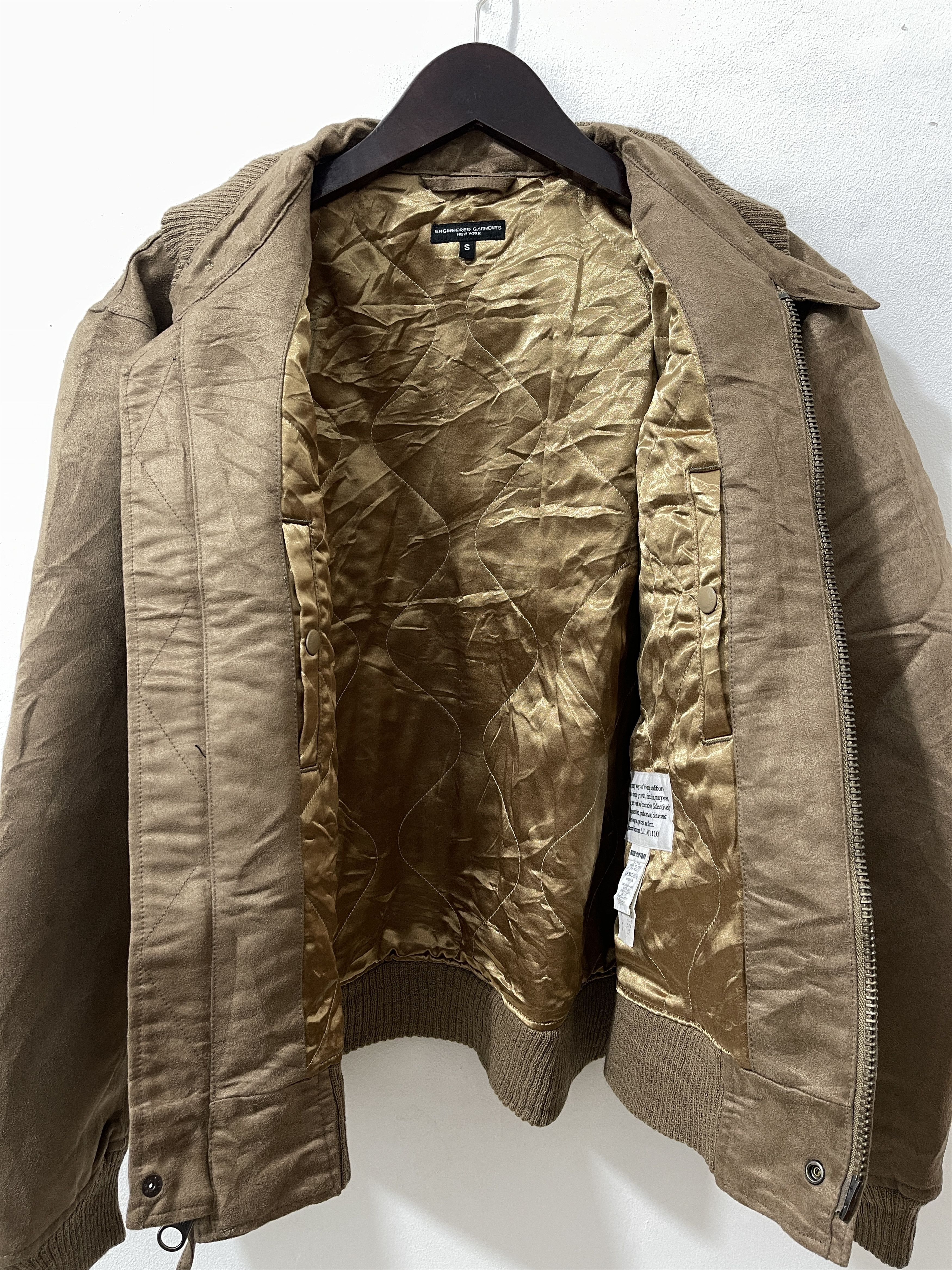 Engineered Garments Vintage 2000s Engineered Garments Tanker Suede Bomber Jacket Size US S / EU 44-46 / 1 - 8 Thumbnail