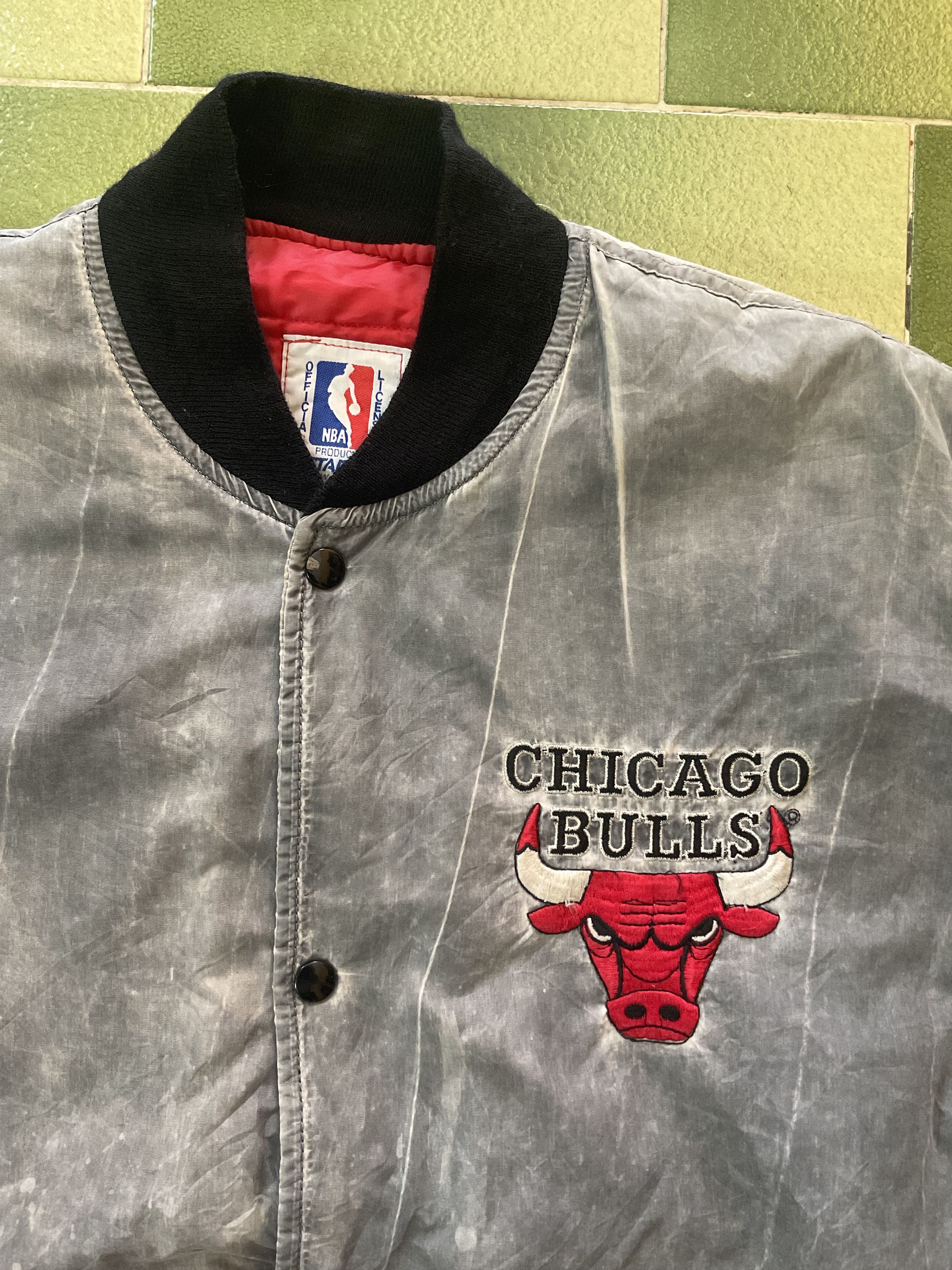NBA Vintage 90s Starter NBA Chicago Bulls Bomber Jacket Size US L / EU 52-54 / 3 - 4 Thumbnail