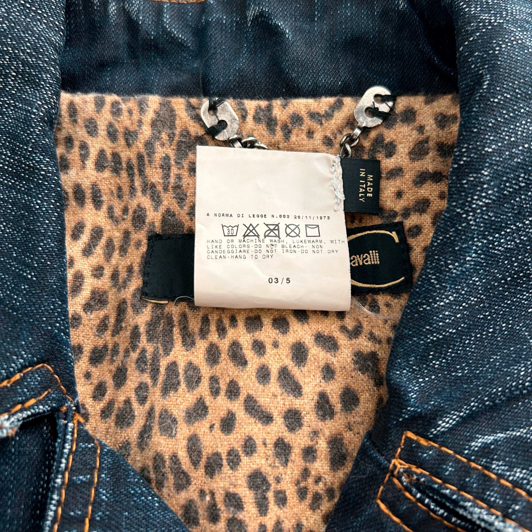 Just Cavalli Just Cavalli 2000's Blue Denim Jacket Size US S / EU 44-46 / 1 - 7 Thumbnail