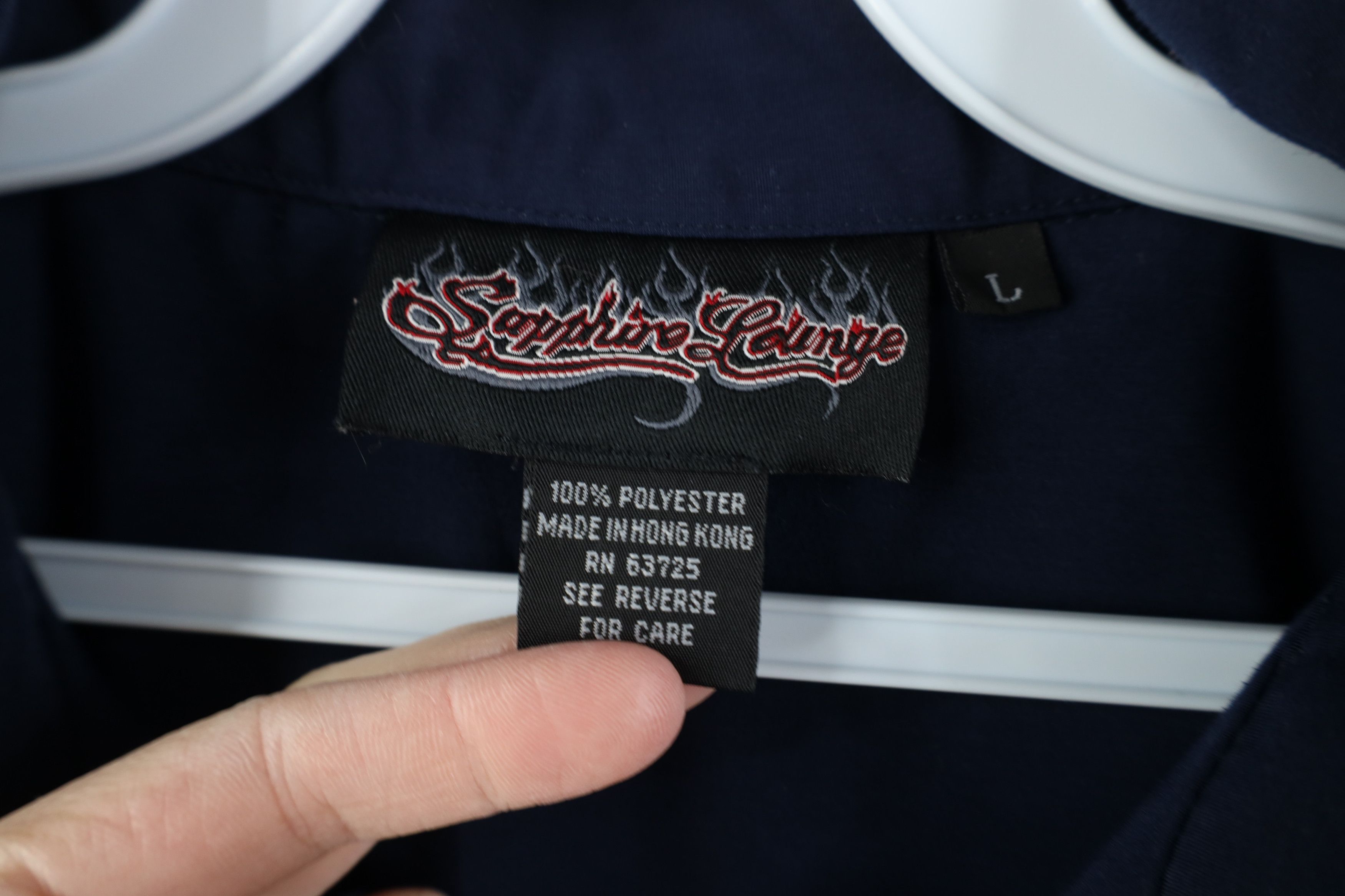 Vintage Vintage 90s Y2K Streetwear Looped Collar Button Shirt Size US L / EU 52-54 / 3 - 11 Thumbnail