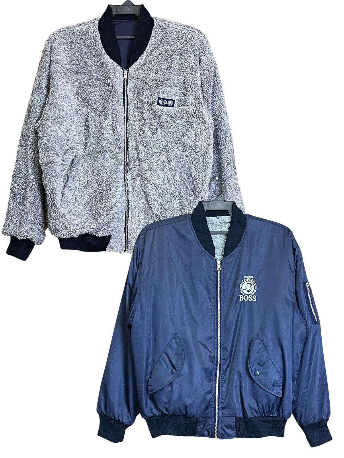 Japanese Brand Vintage SUNTORY BOSS COFFE reversible ma-1 bomber jackets Size US L / EU 52-54 / 3 - 1 Thumbnail