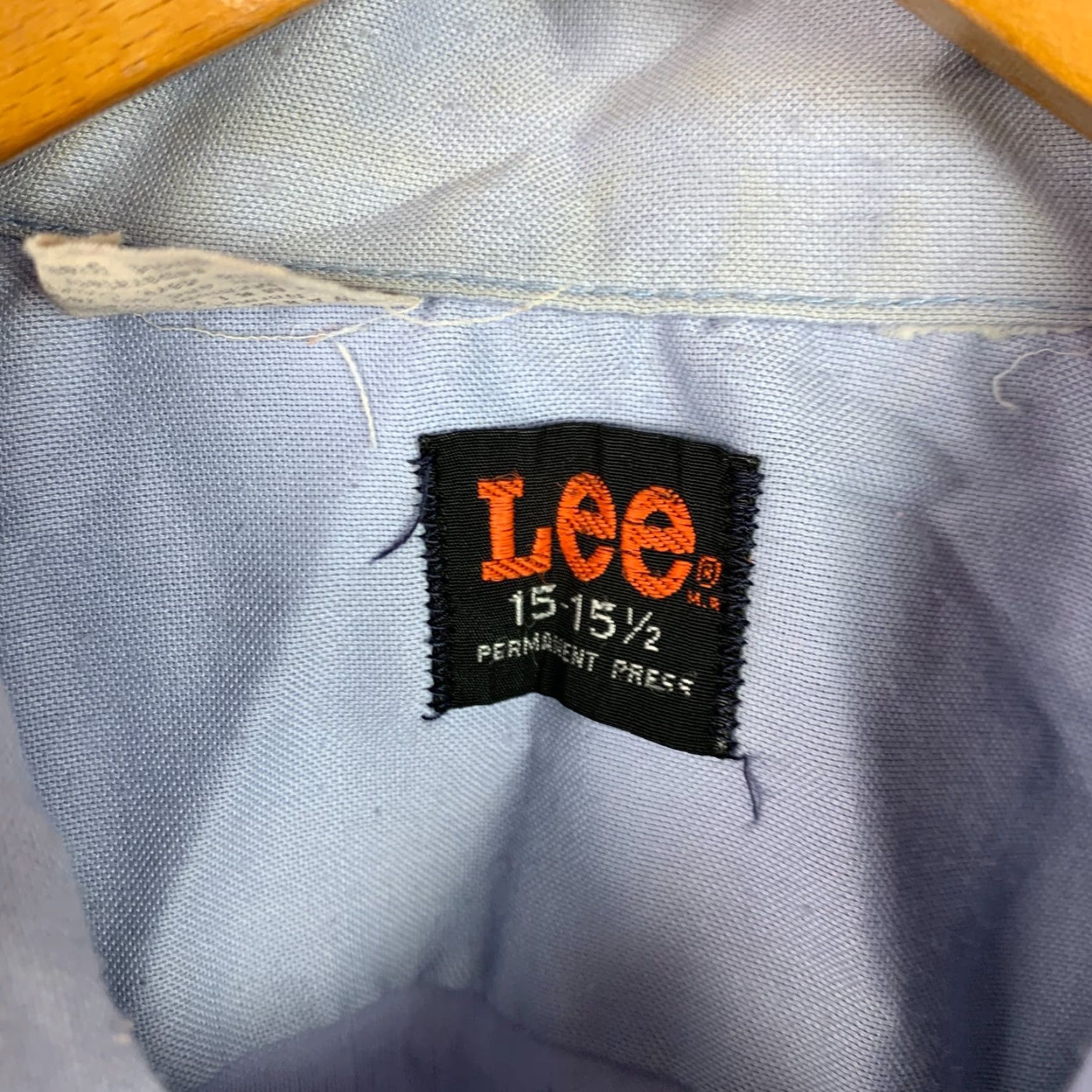 Lee Vintage Lee Work Shirt Short Sleeve Patch Button Front 15-15.5 Blue Rockabilly Mens Shirt Size US M / EU 48-50 / 2 - 3 Thumbnail