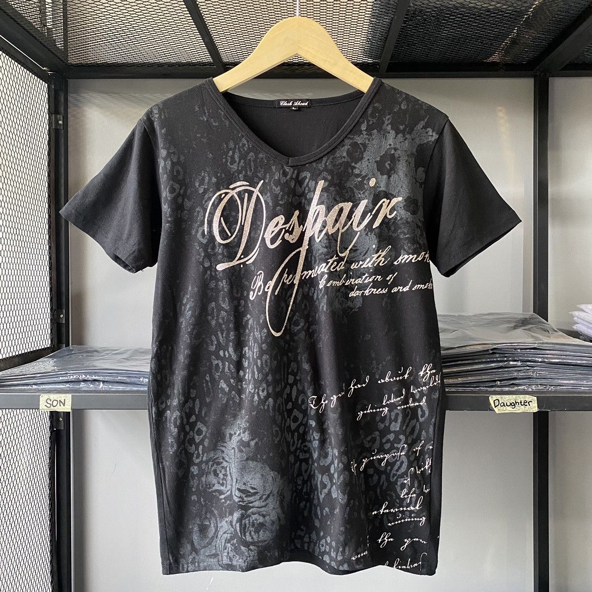 If Six Was Nine × Japanese Brand × Vintage Japanese Style Despair Poem Leopard Printed by Clash Ahead T Size US L / EU 52-54 / 3 - 1 Thumbnail