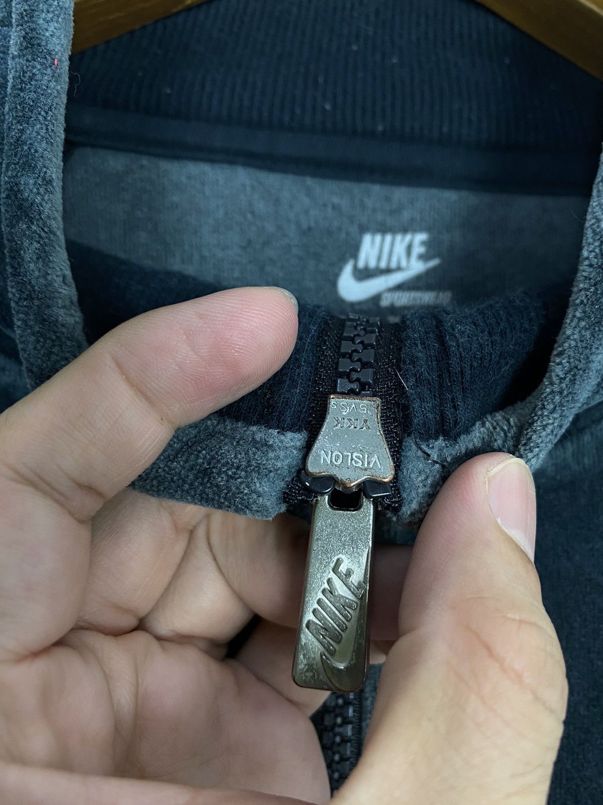 Nike Rare‼️ Nike Velour Track Zipper Jacket Size US M / EU 48-50 / 2 - 6 Thumbnail
