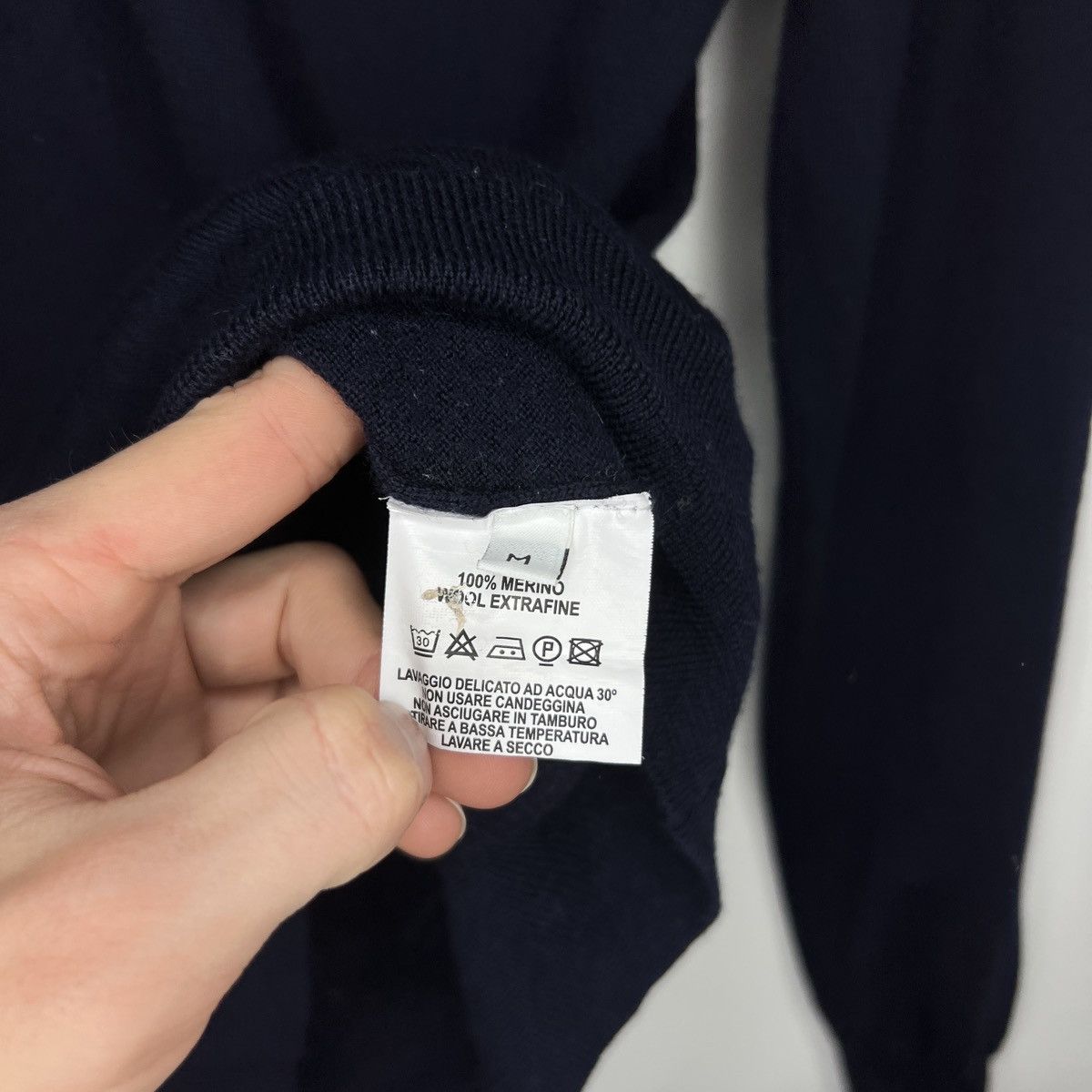 Versace Versace COLLECTION Wool Sweater Jumper Navy Size M Size US M / EU 48-50 / 2 - 6 Thumbnail