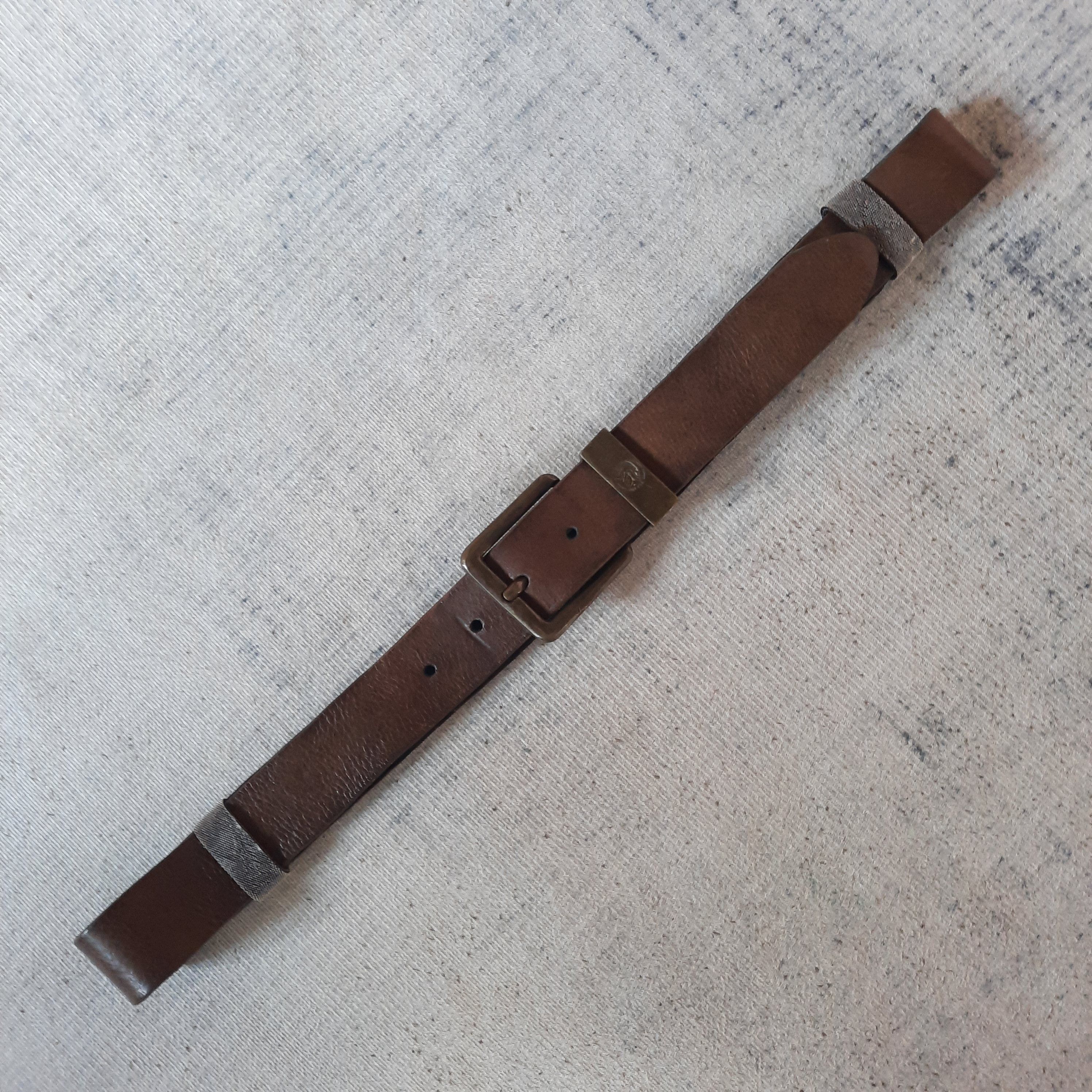 Vintage 💥 Vintage diesel solid brass spellout punk leather belt Size ONE SIZE - 7 Thumbnail